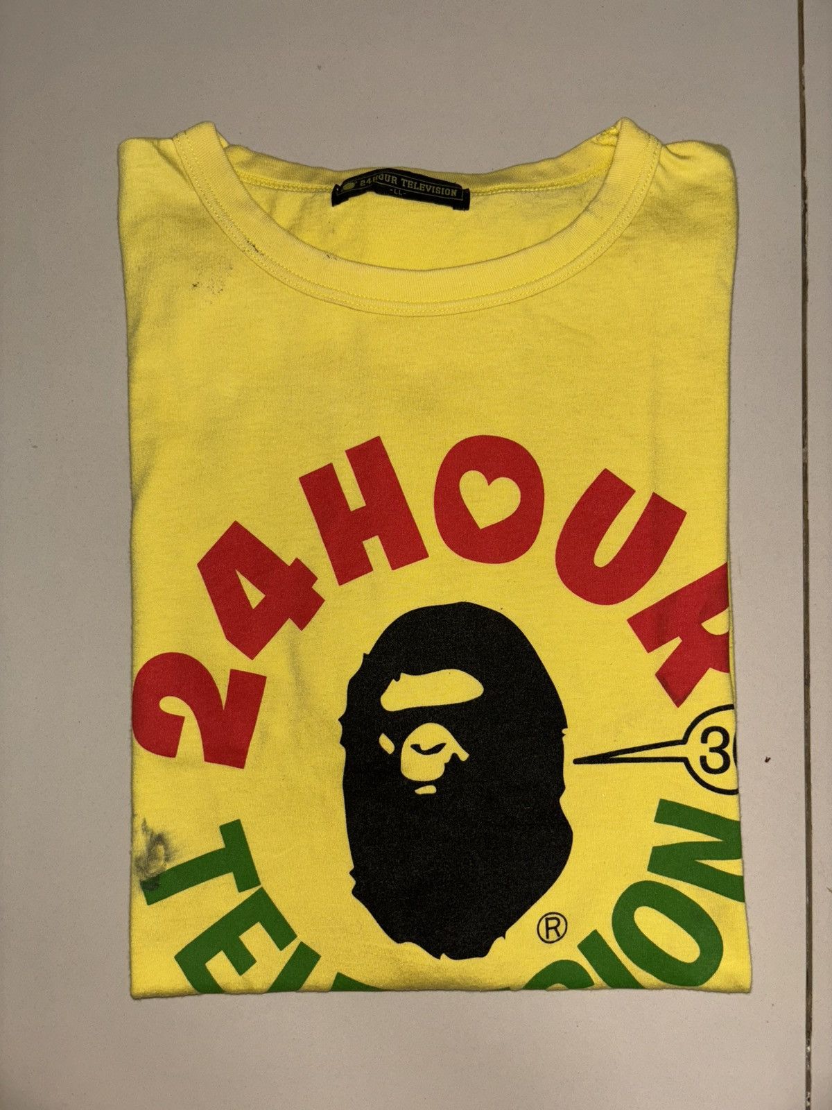 Bape 💥Vintage Trashed Bape x 24 Hour Television Size US XL / EU 56 / 4 - 5 Thumbnail