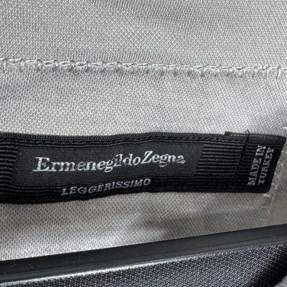 Ermenegildo Zegna Zegna Silk & Cotton Polo Shirt Grey Men’s XXL Leggerissimo Size US XXL / EU 58 / 5 - 3 Thumbnail