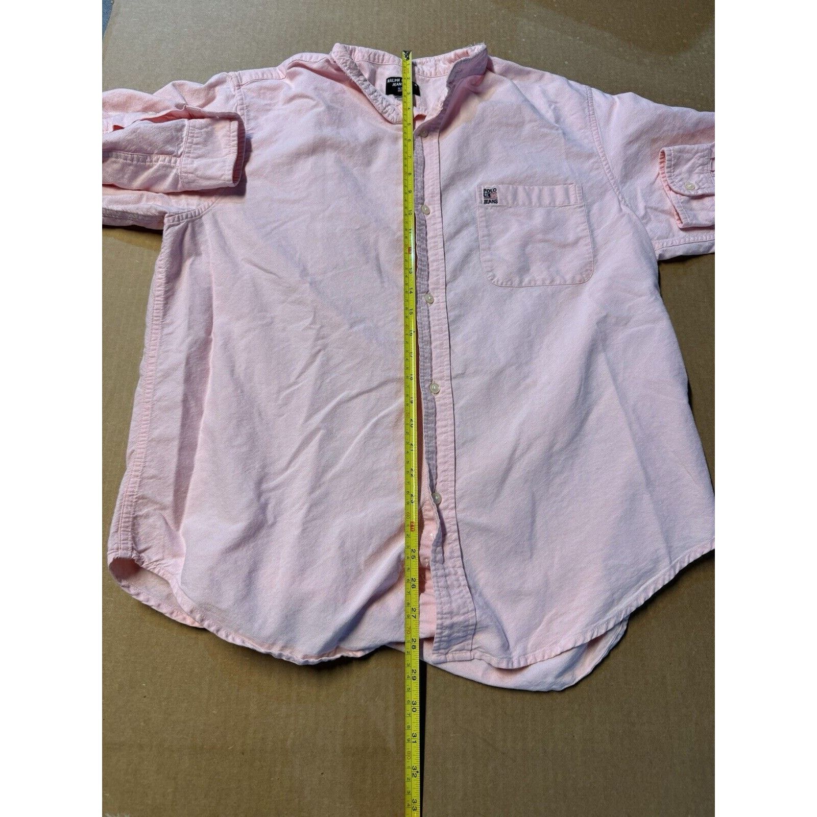 Polo Ralph Lauren Vintage Polo Jeans Co Button Up Shirt Distressed USA Flag L Size US L / EU 52-54 / 3 - 6 Thumbnail