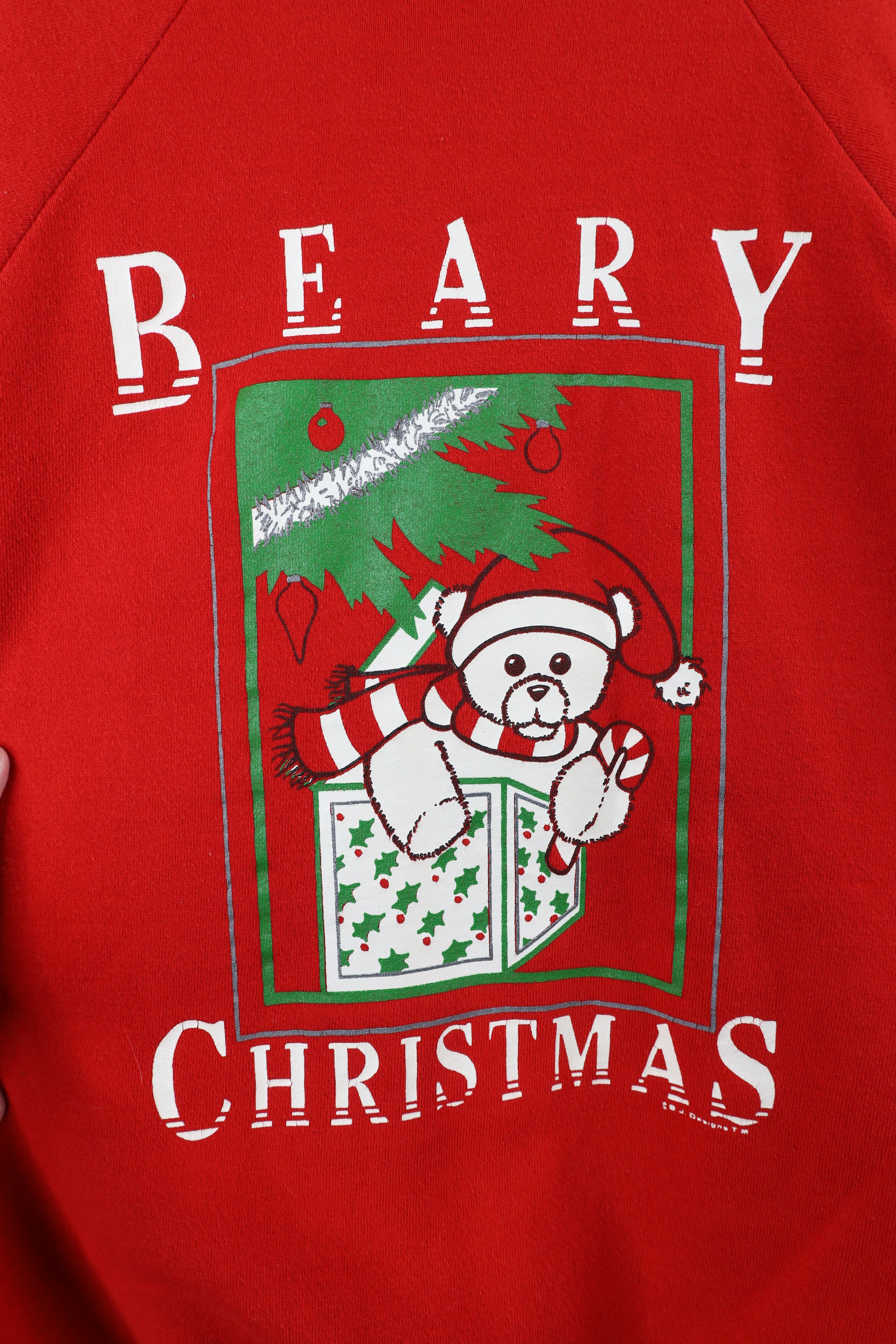 Vintage Vintage 90s Streetwear Teddy Bear Beary Christmas Sweatshirt Size XL / US 12-14 / IT 48-50 - 4 Thumbnail