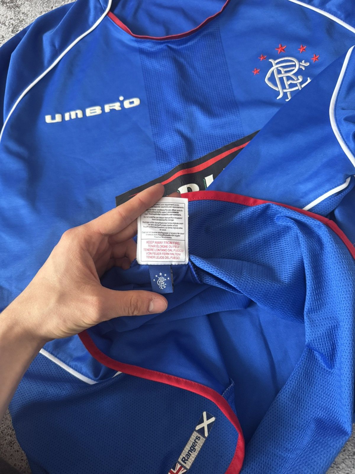 Umbro Rangers Glasgow Umbro Jersey Soccer Home Football 2005-2006 Size US XL / EU 56 / 4 - 8 Thumbnail