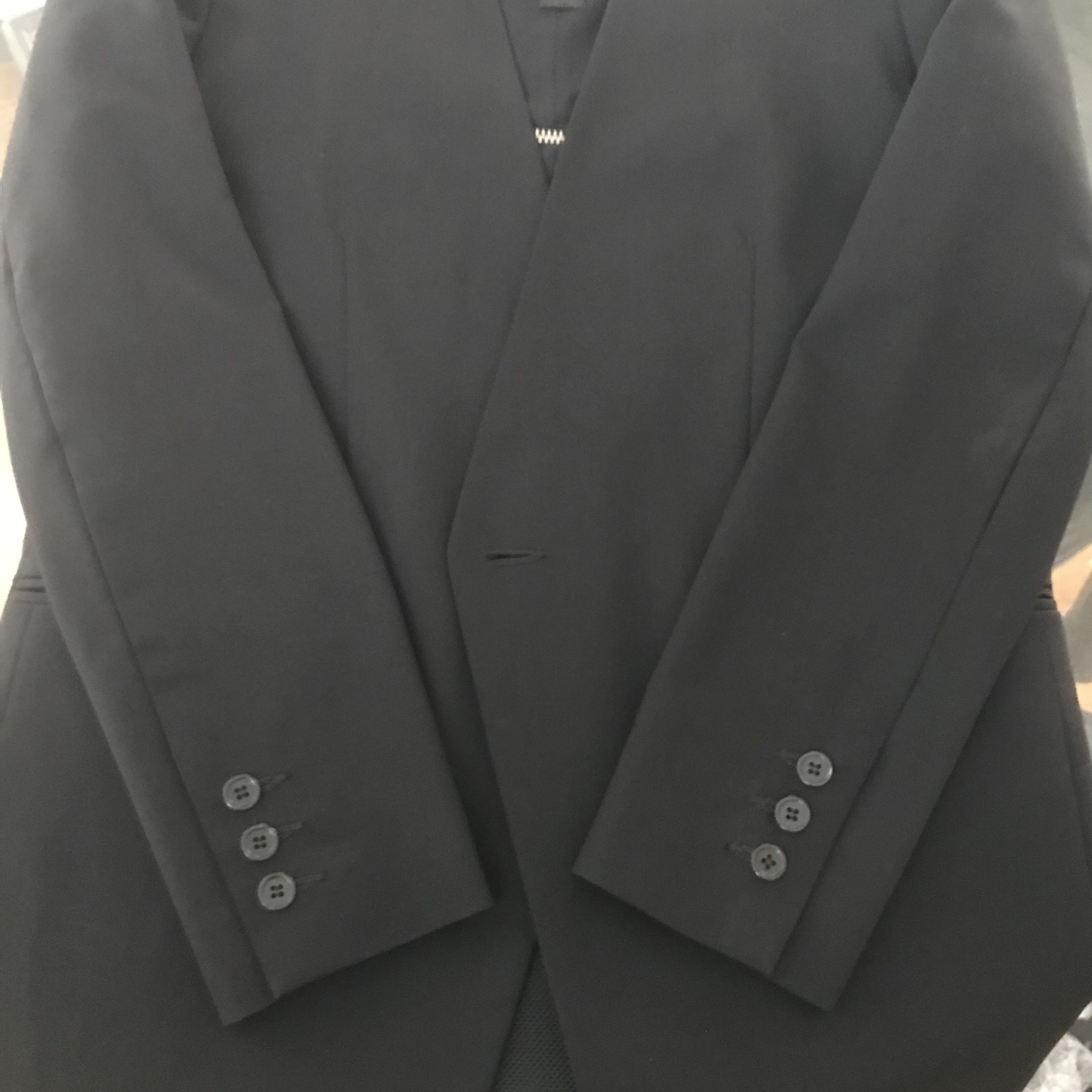 Concepts d'Odeur ODEUR Studios Zip Pocket Blazer 100% Black Wool Size 40R - 7 Thumbnail