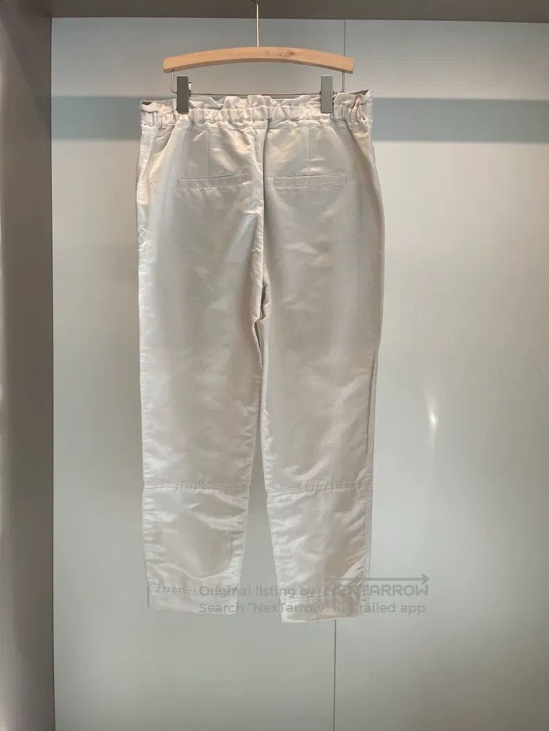 Brunello Cucinelli Brunello Cucinelli Off White Linen Cotton Trousers Size 27" / US 4 / IT 40 - 2 Thumbnail