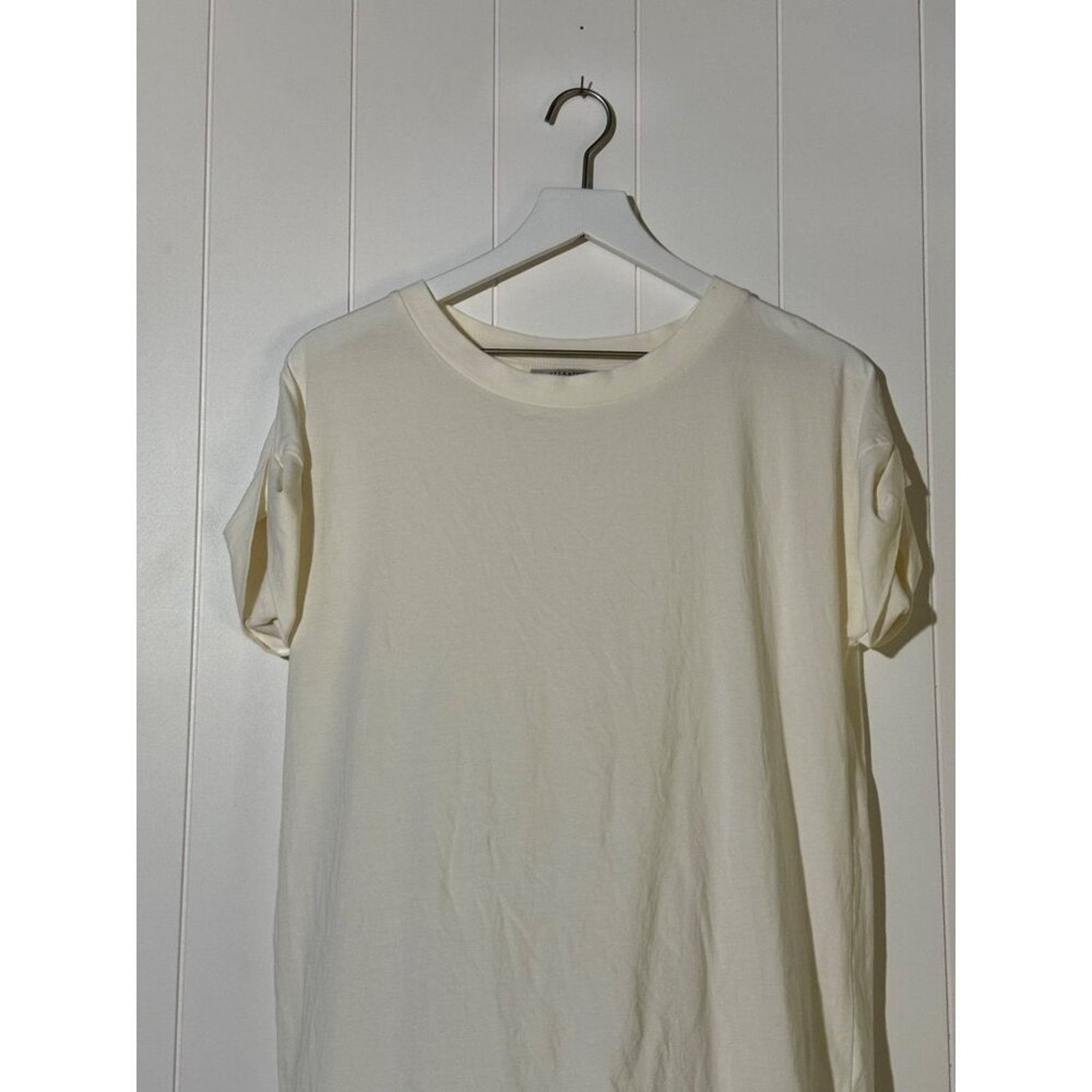 Allsaints AllSaints Off White Crew Neck Tee Shirt Soft Cotton Medium Size M / US 6-8 / IT 42-44 - 3 Thumbnail