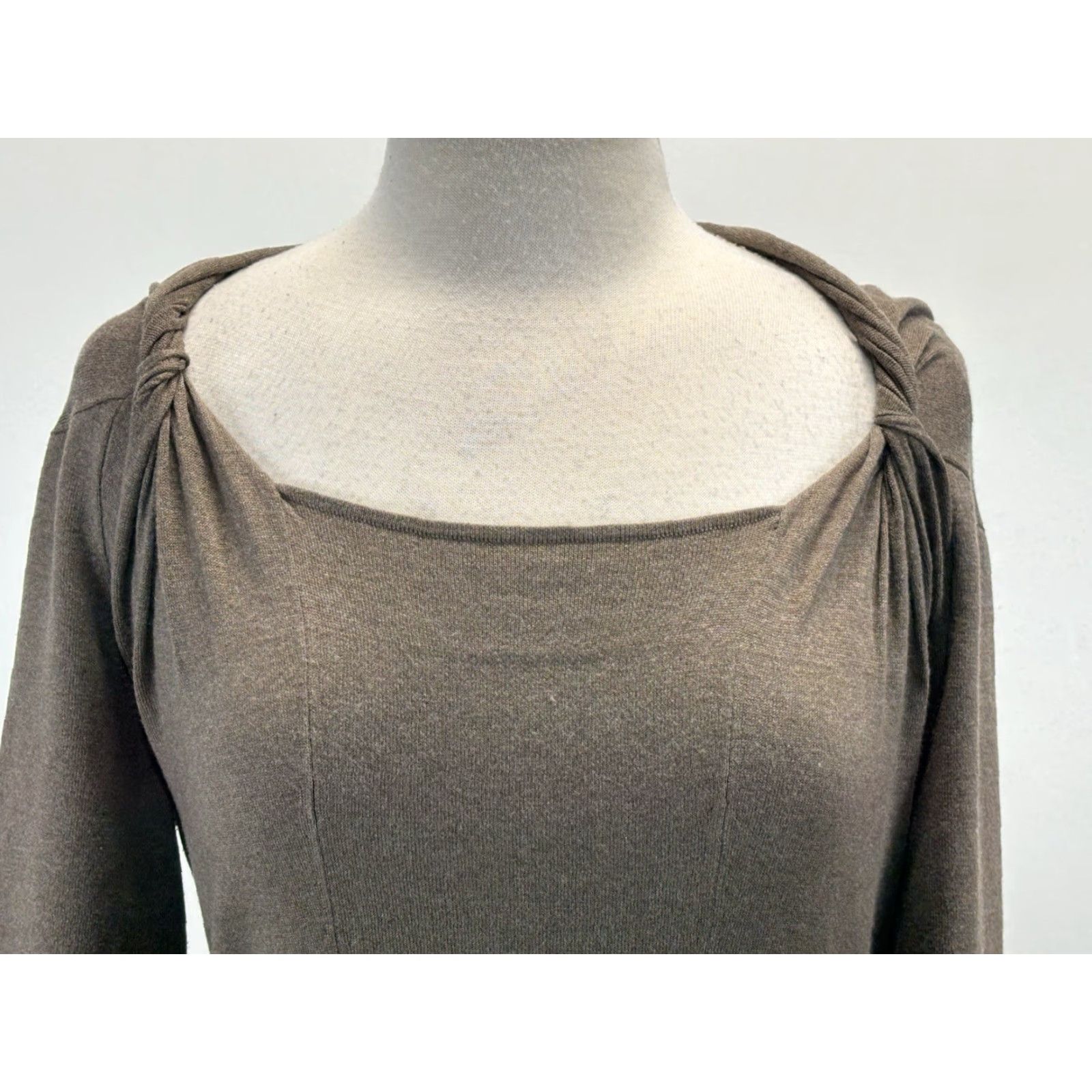 Banana Republic VINTAGE Banana Republic Thin Knit Sweater Dress Women’s L Brown Silk Blend Minimalist Size L / US 10 / IT 46 - 5 Thumbnail