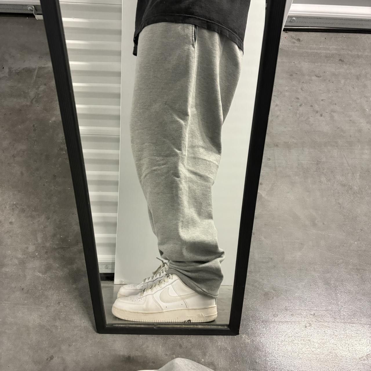Japanese Brand × Vintage Crazy Vintage Y2K/2000s Baggy Grey Sweatpants! Size US 38 / EU 54 - 1 Thumbnail