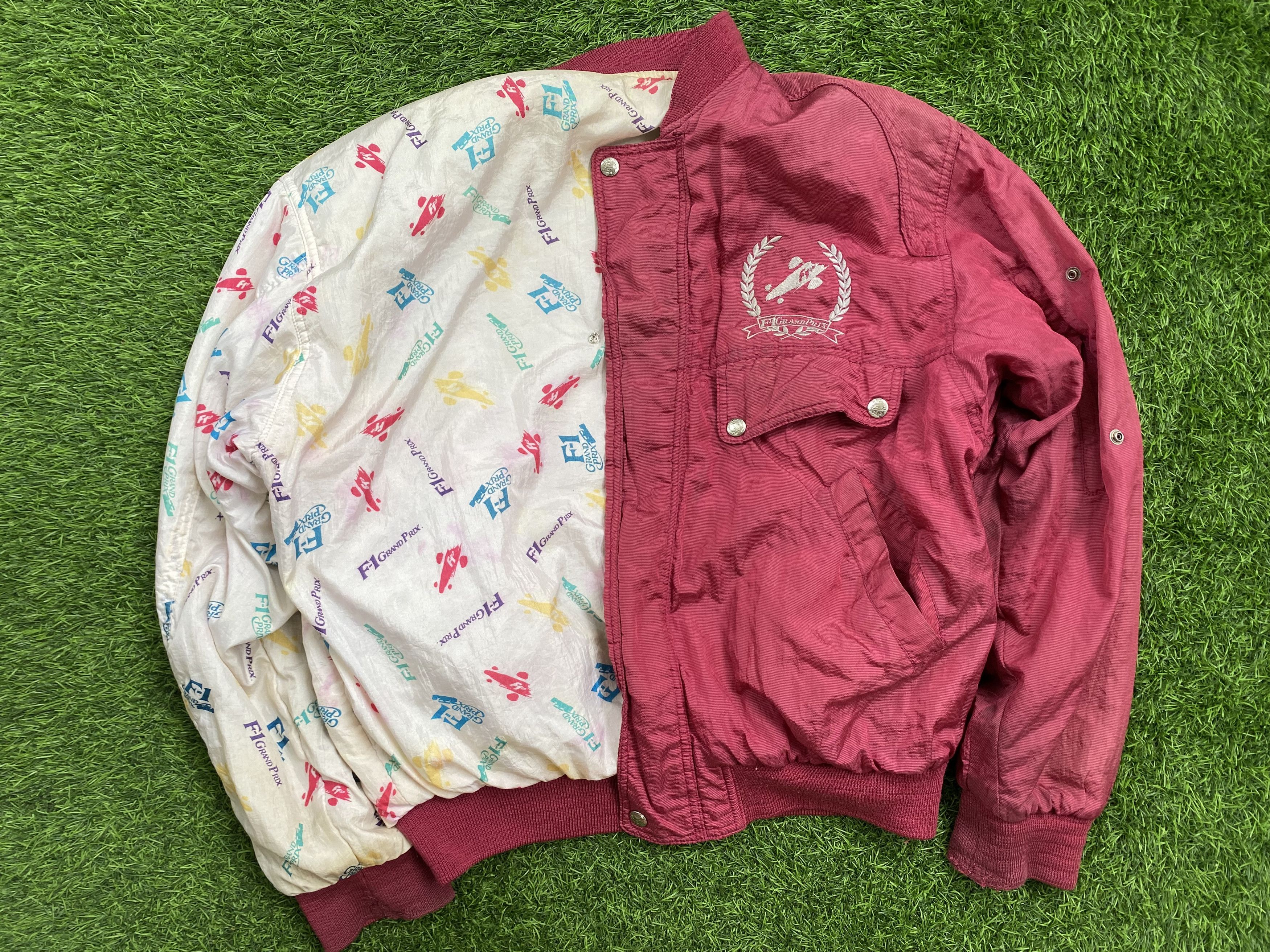 Formula 1 × Japanese Brand Vintage Kadoya F1 Japan Grandprix Reversible Jacket Size US L / EU 52-54 / 3 - 1 Thumbnail