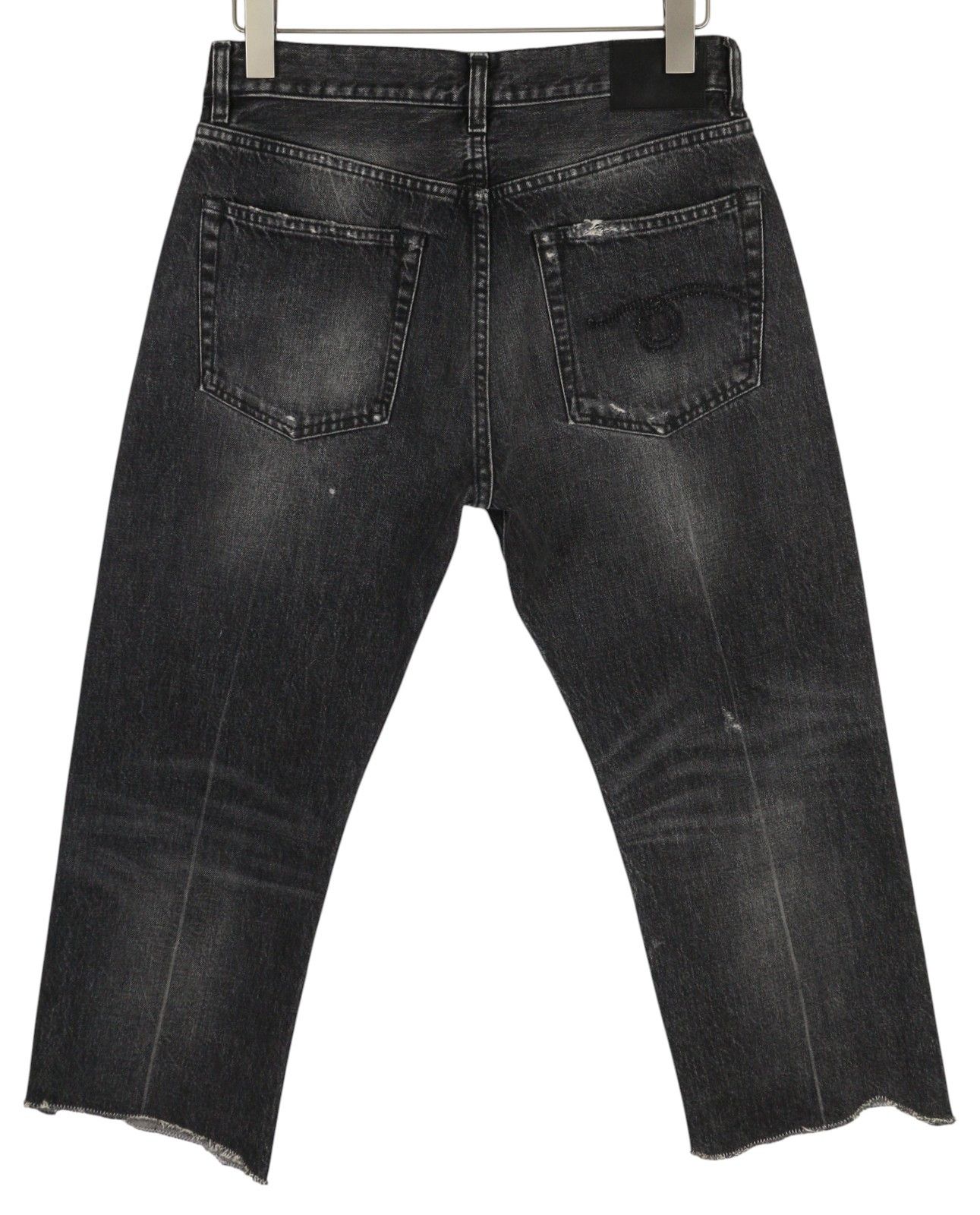 R13 BOYFRIEND 27 Distress Washed Ankle Cropped Eberit 84457 Size 27" / US 4 / IT 40 - 4 Thumbnail
