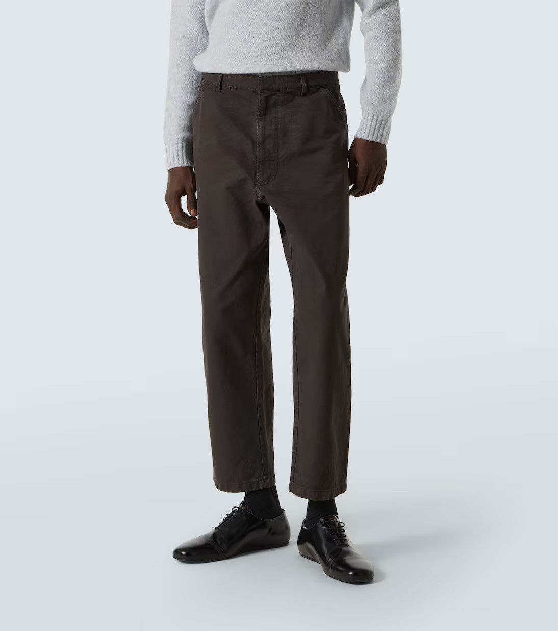 Prada PRADA Cotton Trousers, Leather Patch Size US 30 / EU 46 - 2 Thumbnail