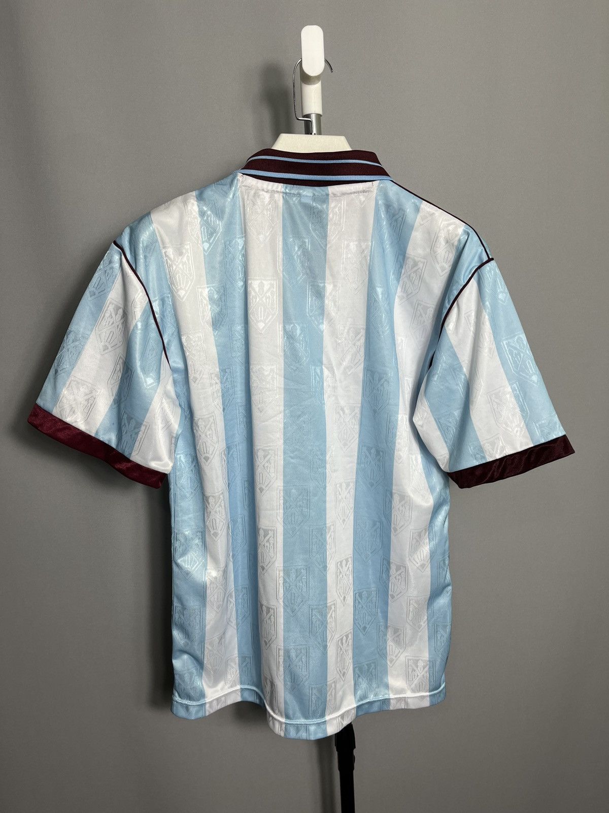 Vintage Bukta West Ham 1992 Away Retro Remake Jersey Score Draw Size US M / EU 48-50 / 2 - 8 Thumbnail