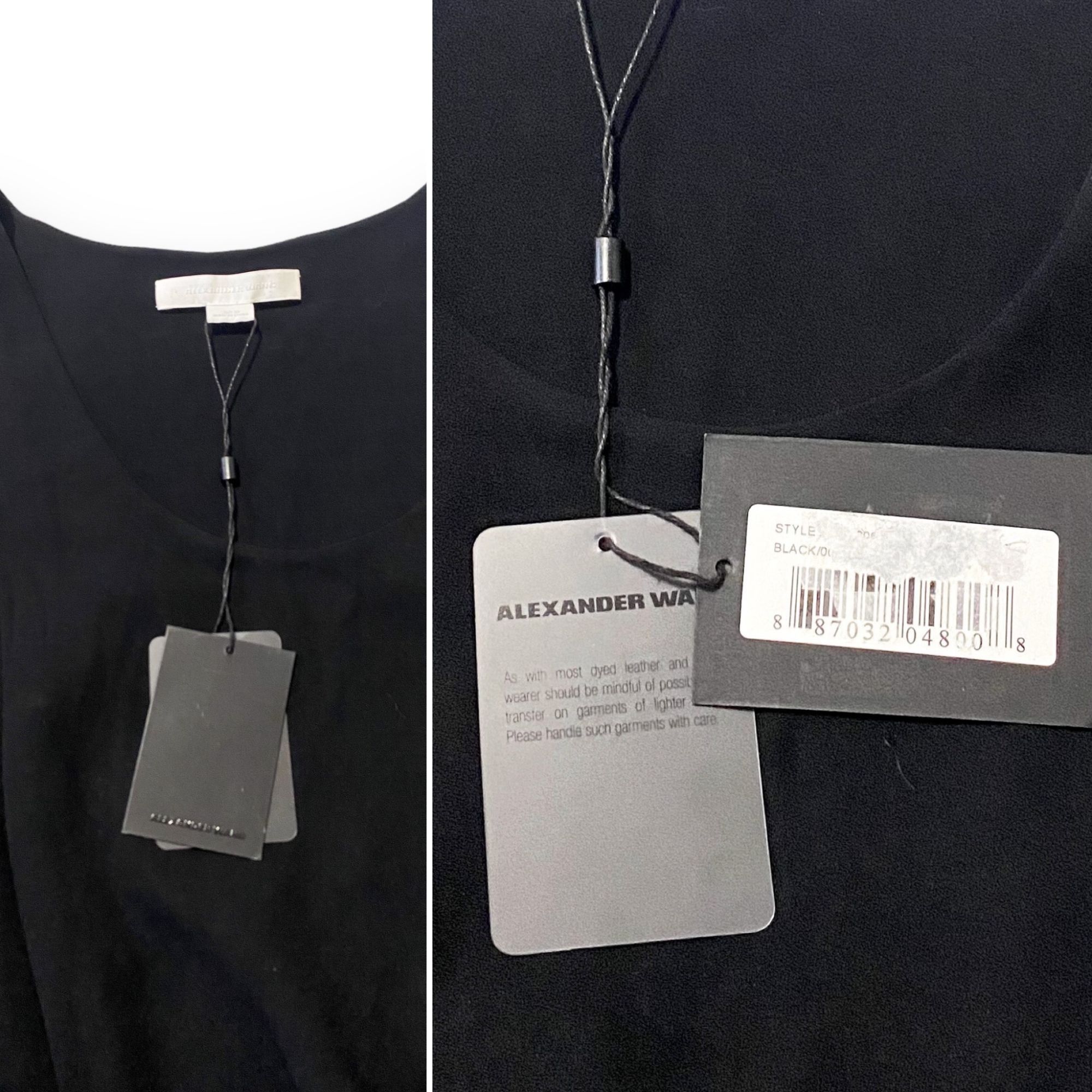 Alexander Wang Alexander Wang Black Sheath Dress with Leather trim, size 10 Size L / US 10 / IT 46 - 3 Thumbnail