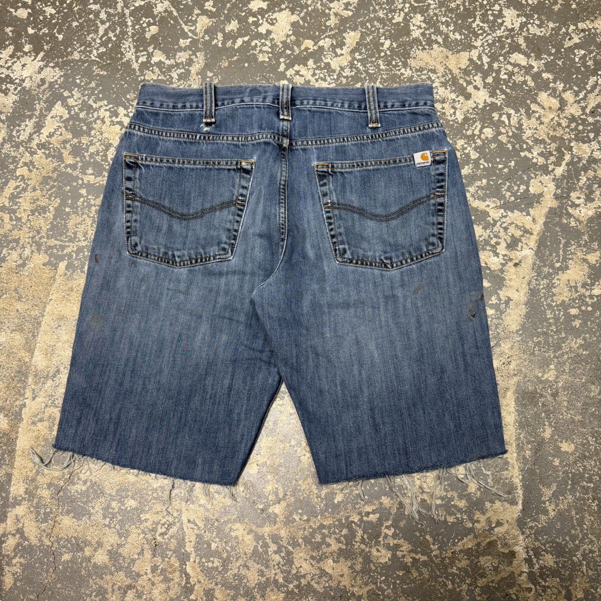 Carhartt Vintage Carhartt Denim Cut Off Workwear Shorts Jorts Size US 32 / EU 48 - 1 Thumbnail