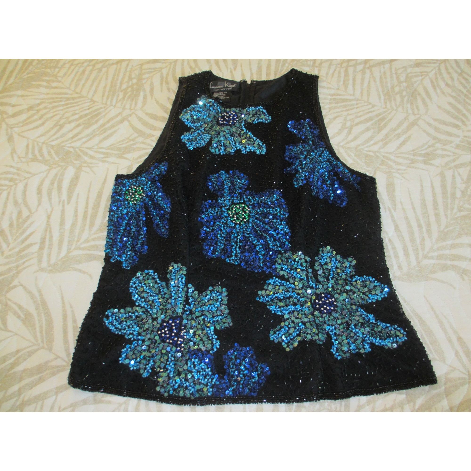 Other Laurence Kazar Paris New York Black Sleeveless Sequined Bead Size M / US 6-8 / IT 42-44 - 4 Thumbnail