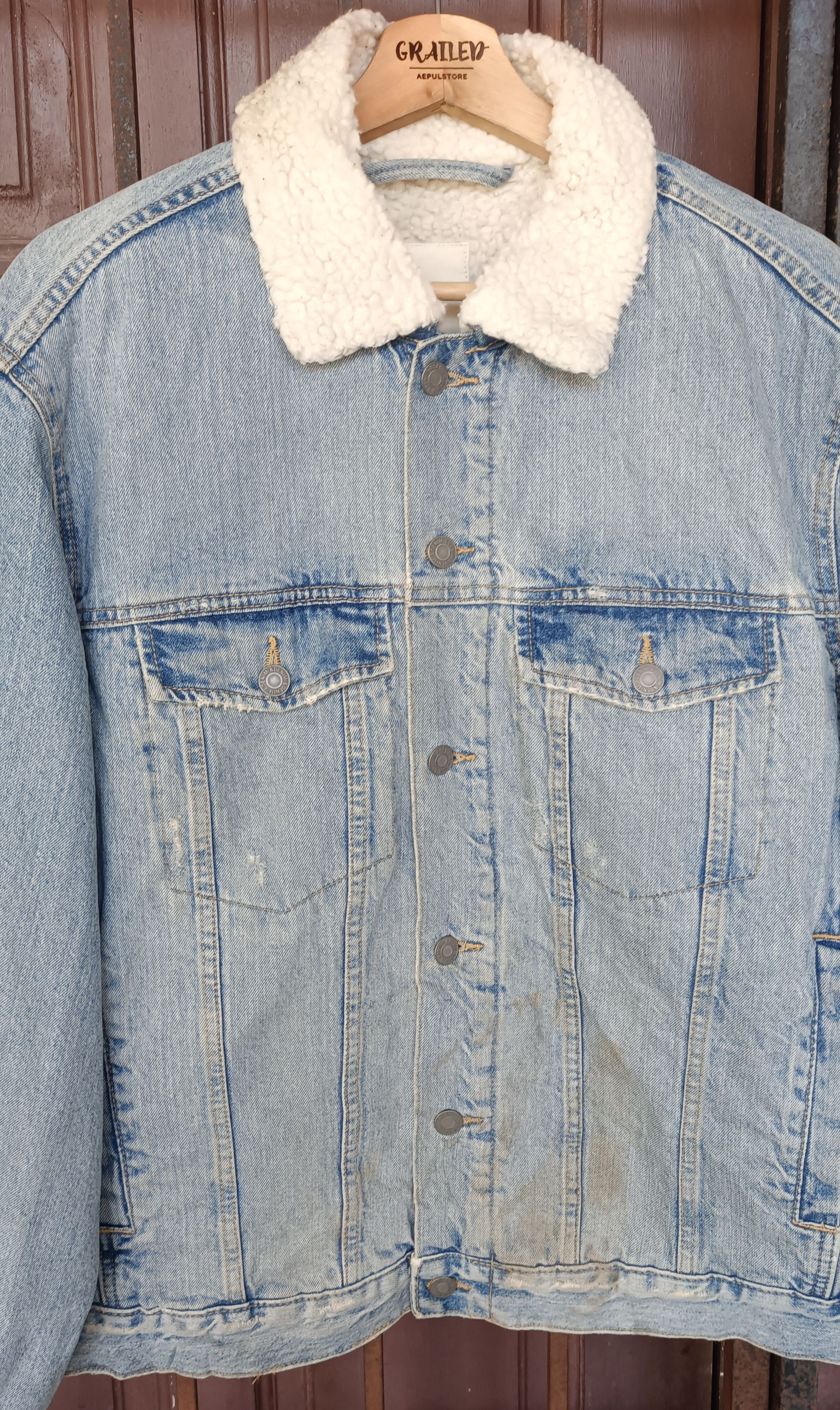 H&M H&M Sherpa Lined Denim Jacket Size US L / EU 52-54 / 3 - 4 Thumbnail