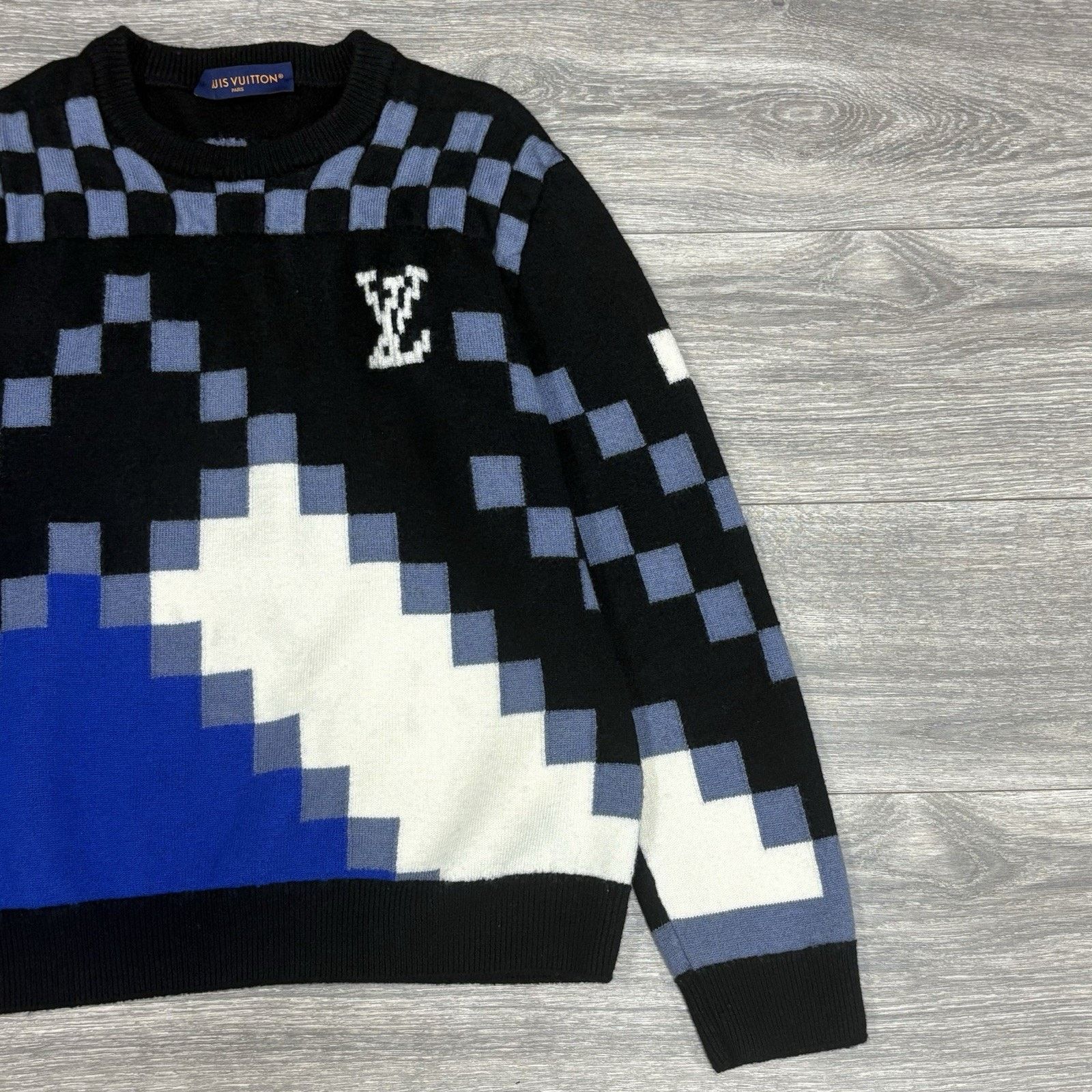 Louis Vuitton Louis Vuitton Fair Isle Macro Knit Sweater ' Black Blue ' Size US L / EU 52-54 / 3 - 4 Thumbnail