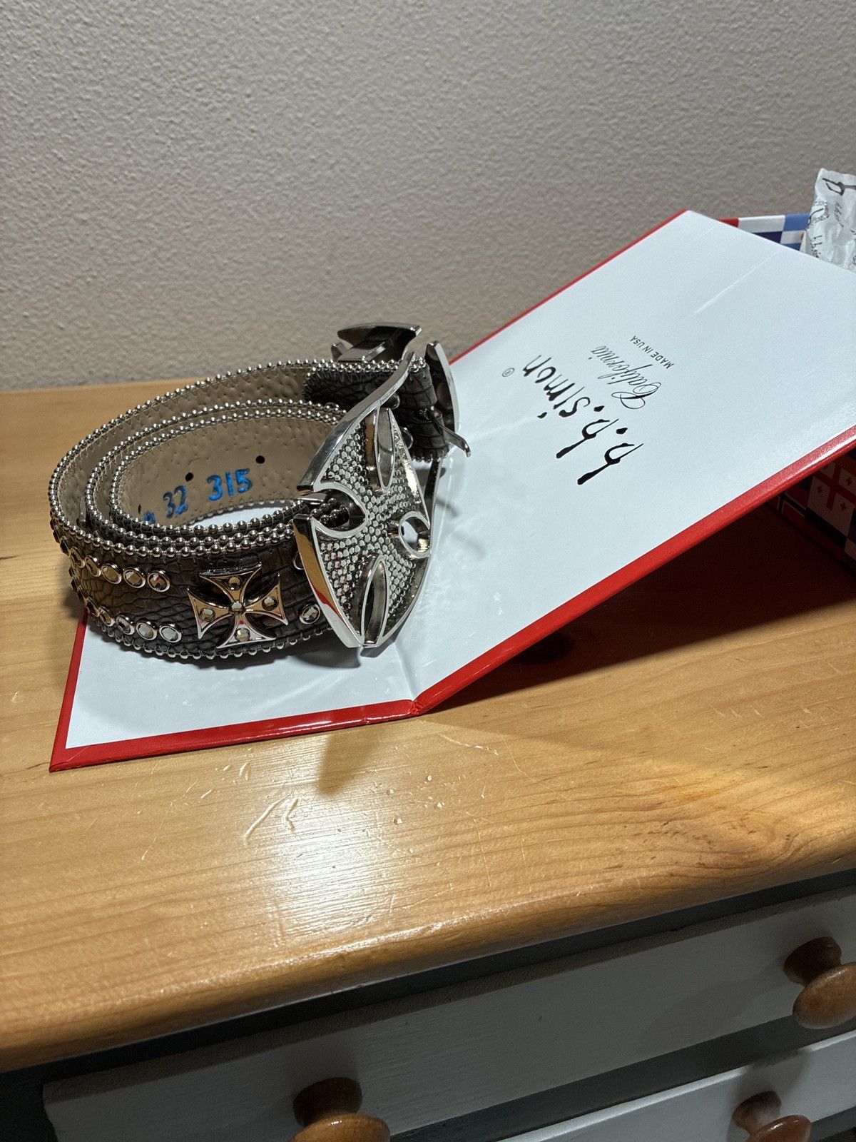 B.B. Simon Iron cross belt Size 30 - 2 Thumbnail