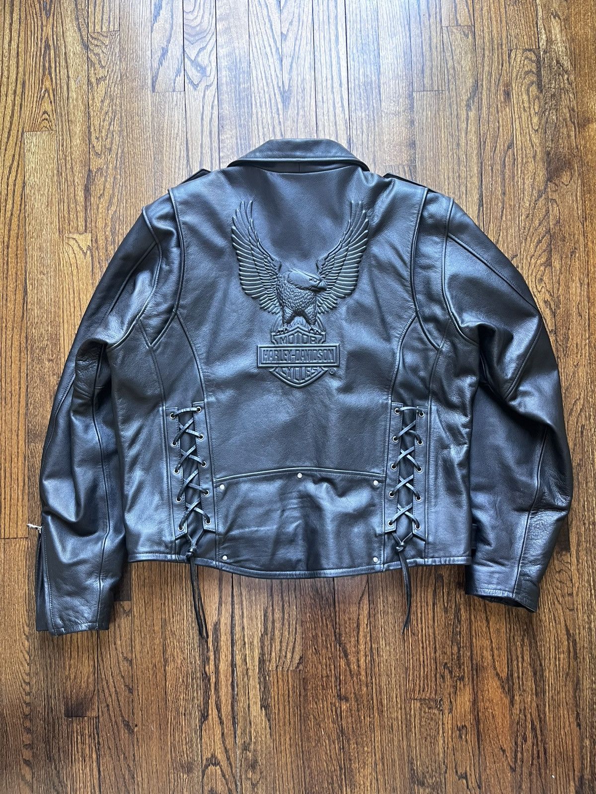 Harley Davidson Vintage Harley Davidson Cruiser Leather Jacket Size US XL / EU 56 / 4 - 2 Thumbnail