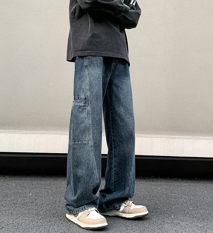 Japanese Brand Japanese retro workwear casual men's loose straight jeans Size US 32 / EU 48 - 2 Thumbnail