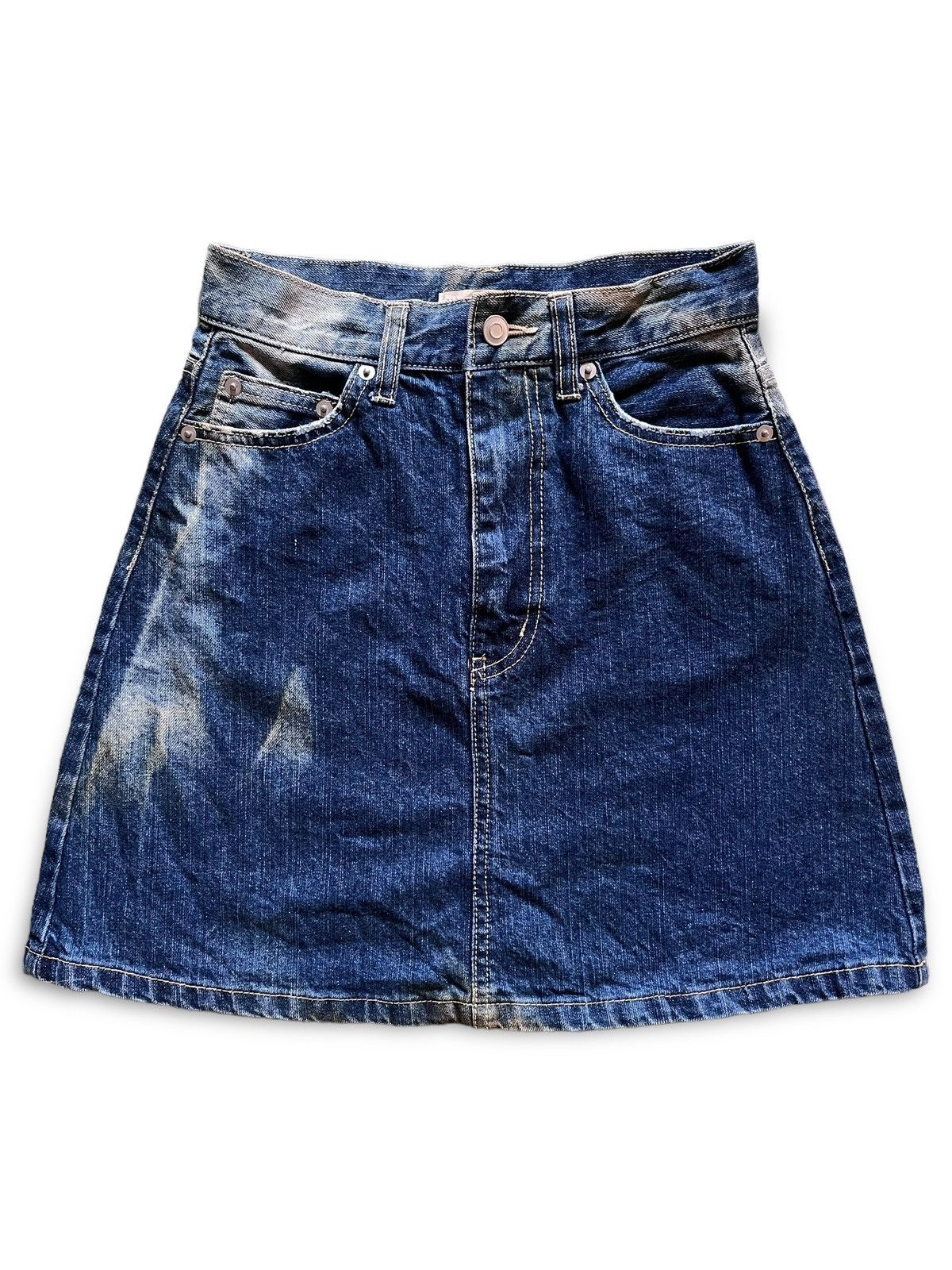 Japanese Brand Hype Japanese Brand Mud Wash Faded Blue Denim Skirts Size 24" / US 00 / IT 34 - 1 Thumbnail
