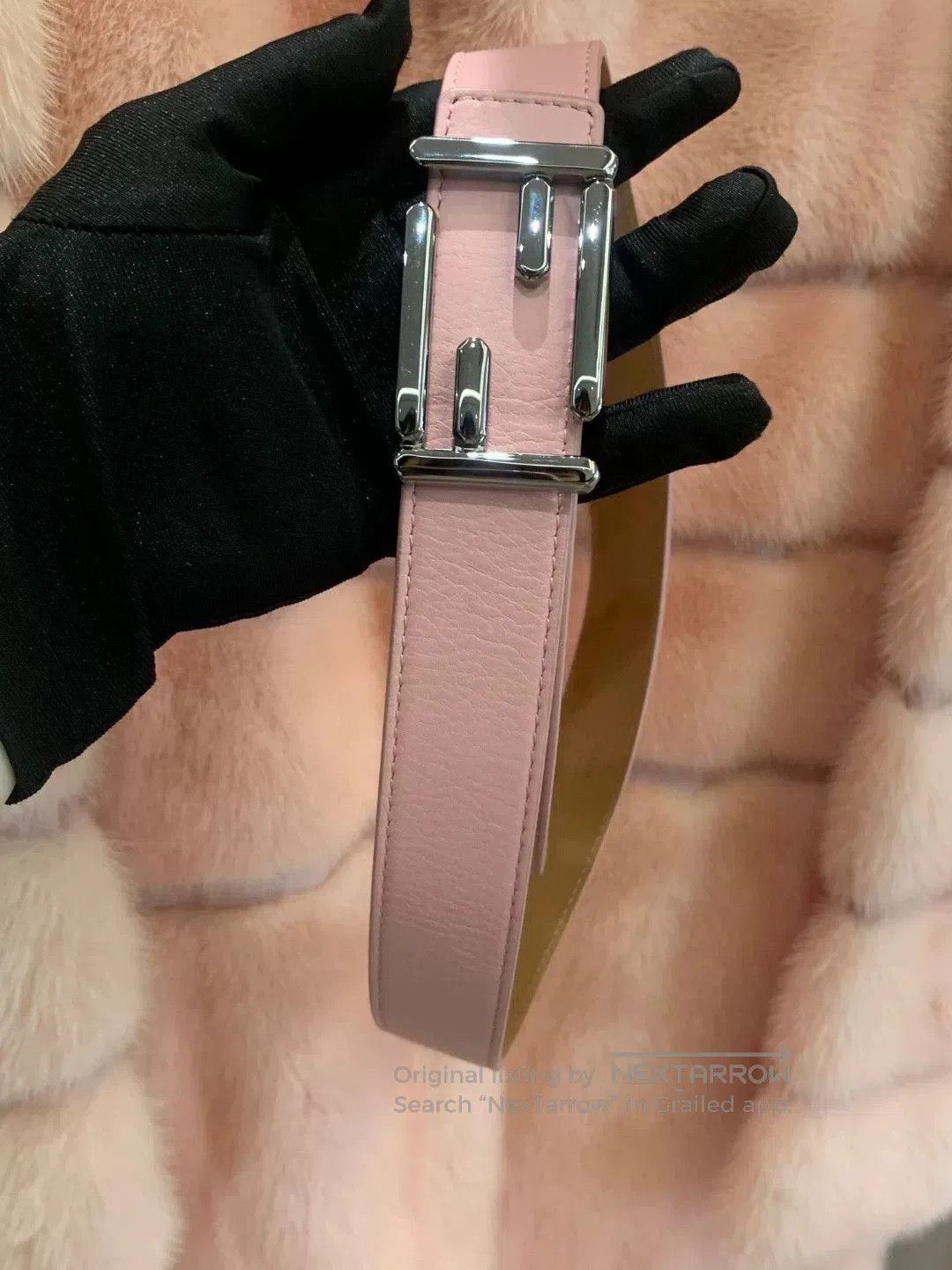 Fendi FENDI Pink Mink Fur Coat with Belt. Size US M / EU 48-50 / 2 - 5 Thumbnail