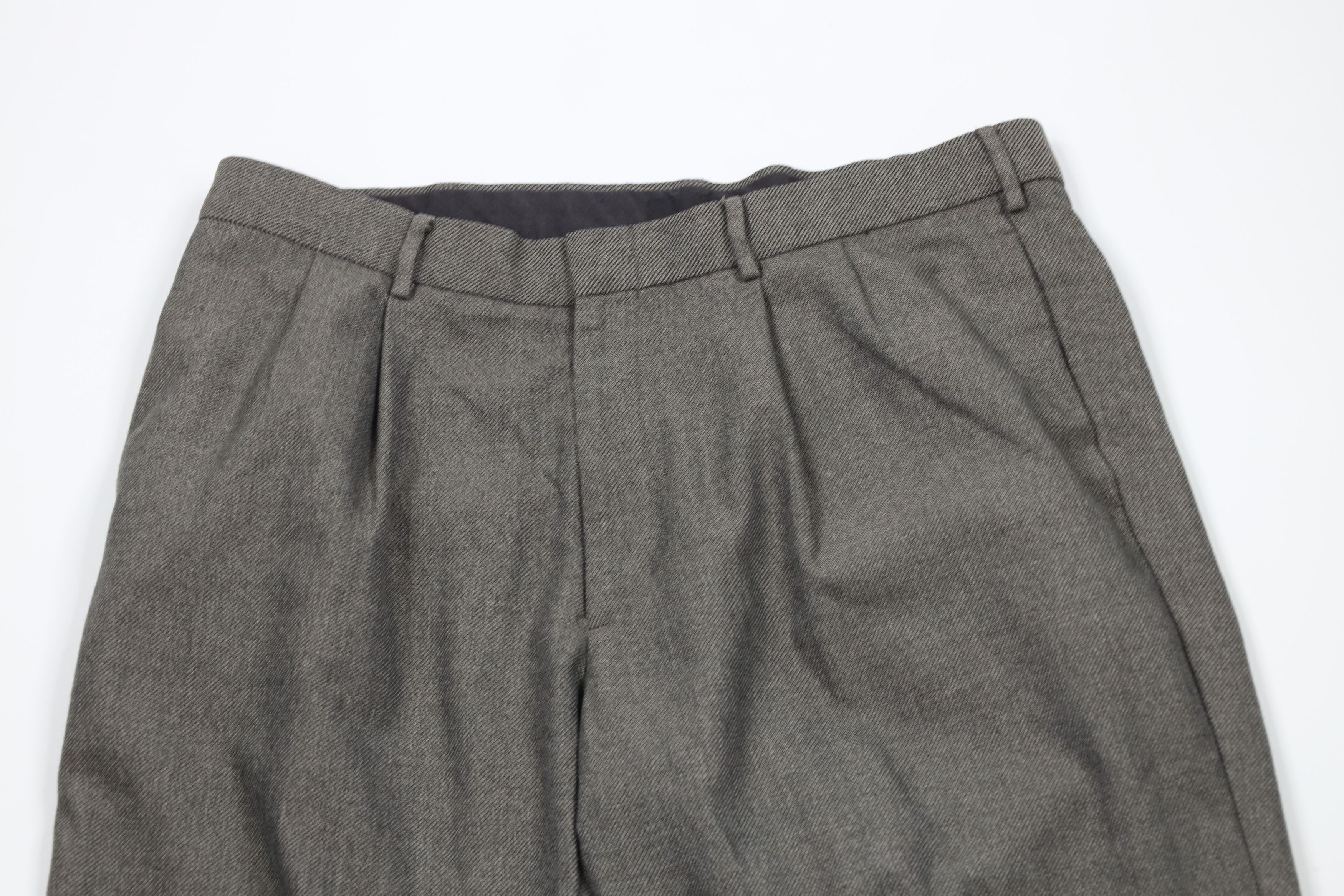 Vintage Vintage 90s Streetwear Blend Knit Wide Leg Chino Pants Gray Size US 36 / EU 52 - 2 Thumbnail