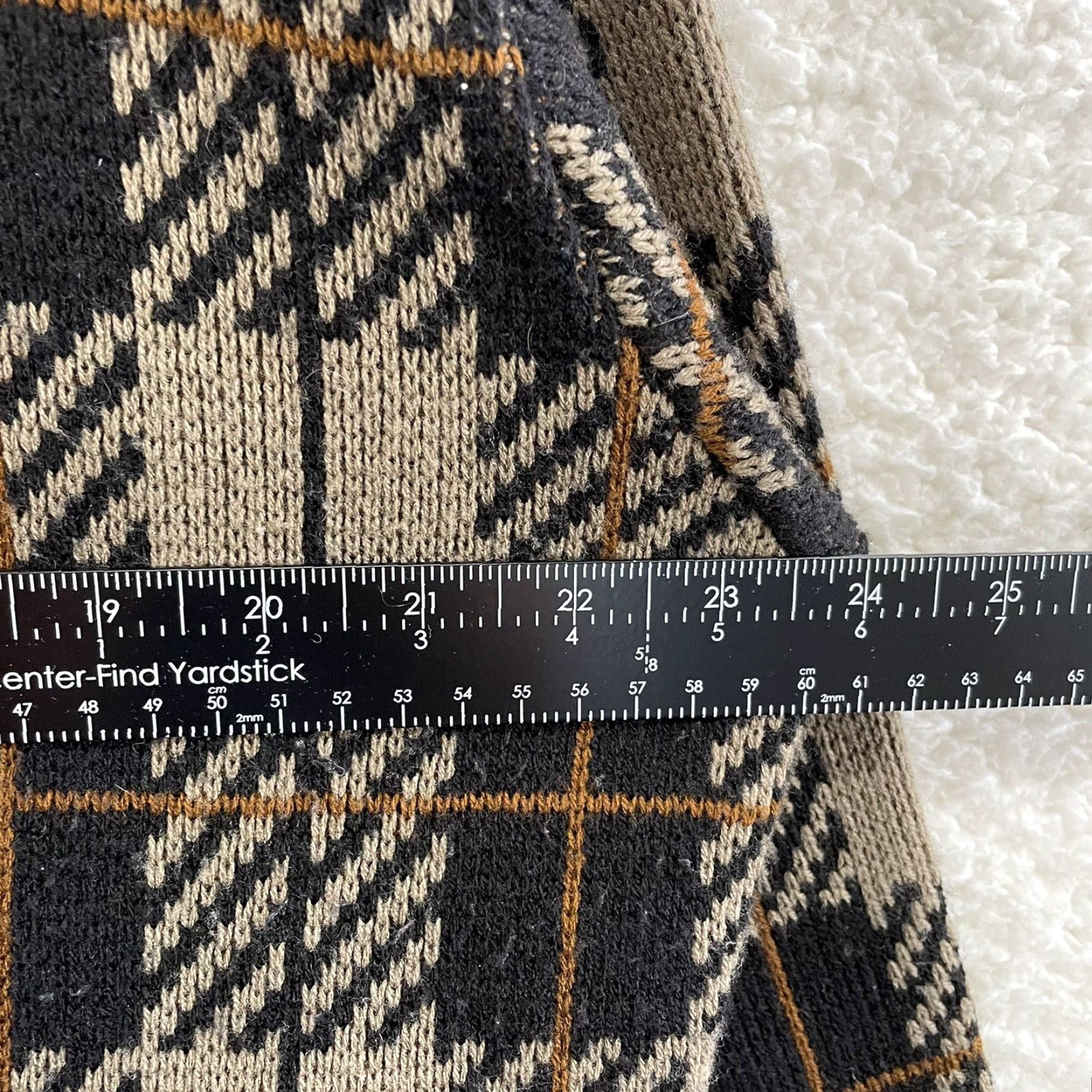 Vintage VINTAGE 90s Cardigan Sweater 1X XL Plus Size Tan Tartan Plaid Academia Grandma Women Size XL / US 12-14 / IT 48-50 - 6 Thumbnail