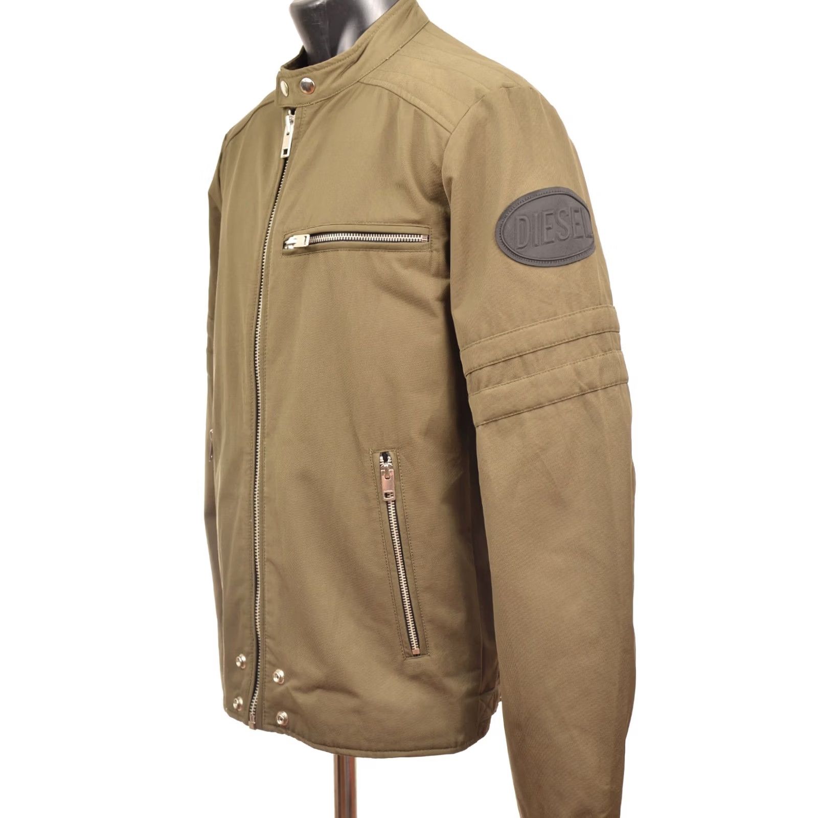 Diesel Diesel J-Glory Green Full-Zip Biker Jacket Size L Mens Size US L / EU 52-54 / 3 - 3 Thumbnail