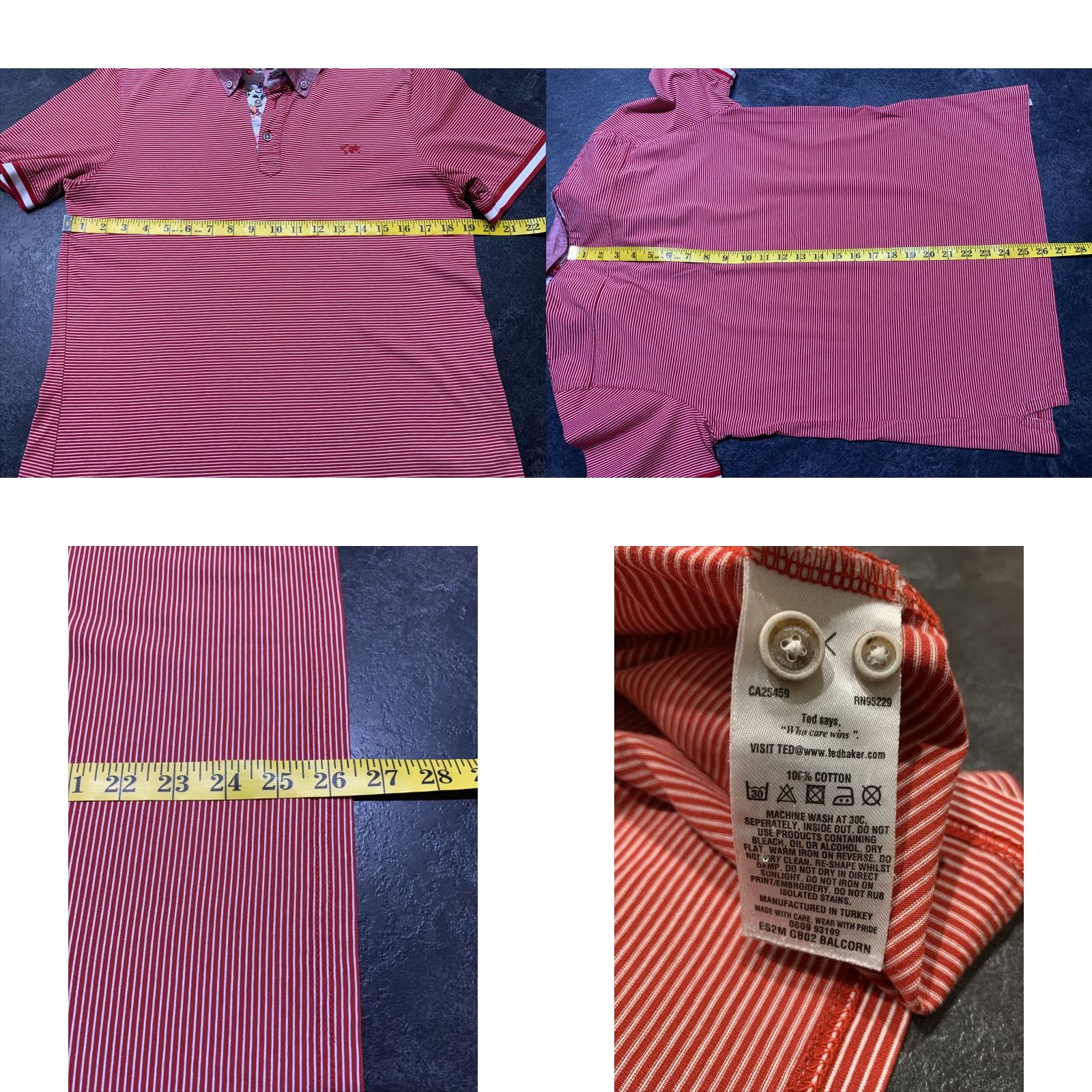 Ted Baker Ted Baker Polo Shirt Men Size 4 Short Sleeve Multicolor Preppy Embroidered Sports Size US S / EU 44-46 / 1 - 8 Thumbnail