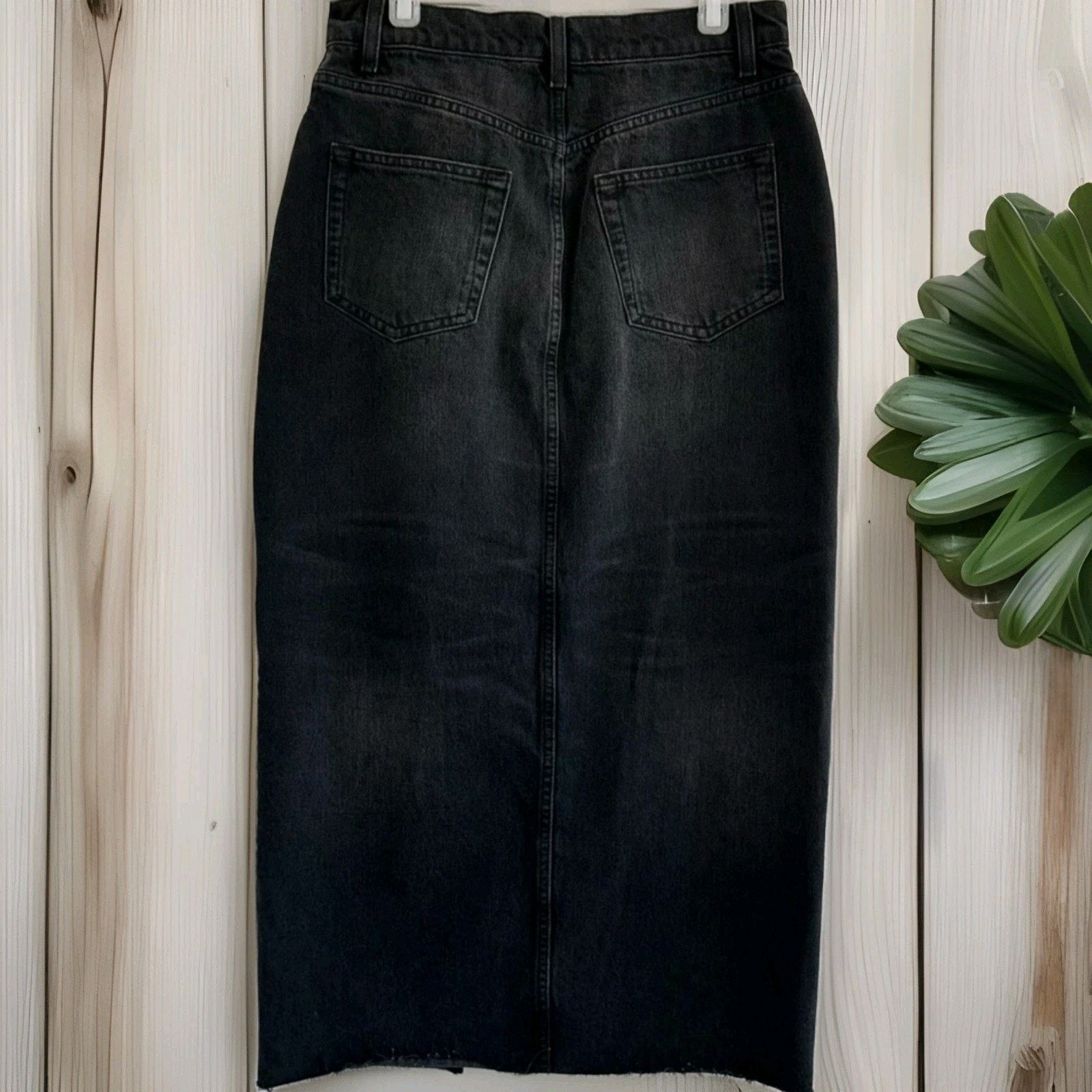Reformation Reformation Nila Long Denim Maxi High Slit High Waist Galway Size 29" - 5 Thumbnail