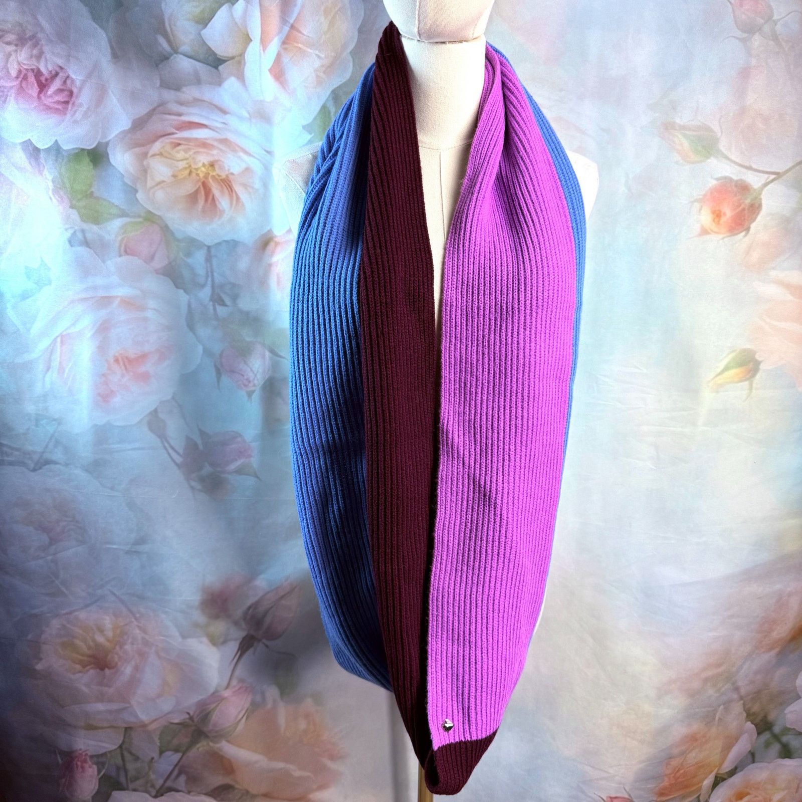 Kate Spade Kate Spade New York Wool Blend Color Block Infinity Scarf Size ONE SIZE - 2 Thumbnail