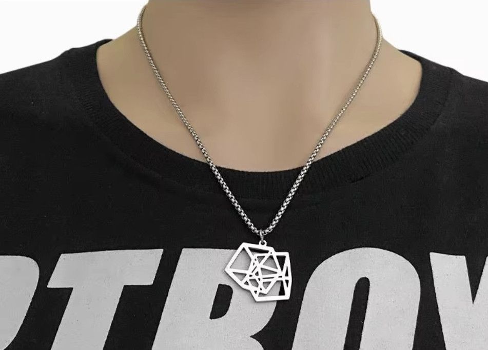 Vintage Cool Dart Simple Stereo Geometry Chain Necklace Size ONE SIZE - 2 Thumbnail