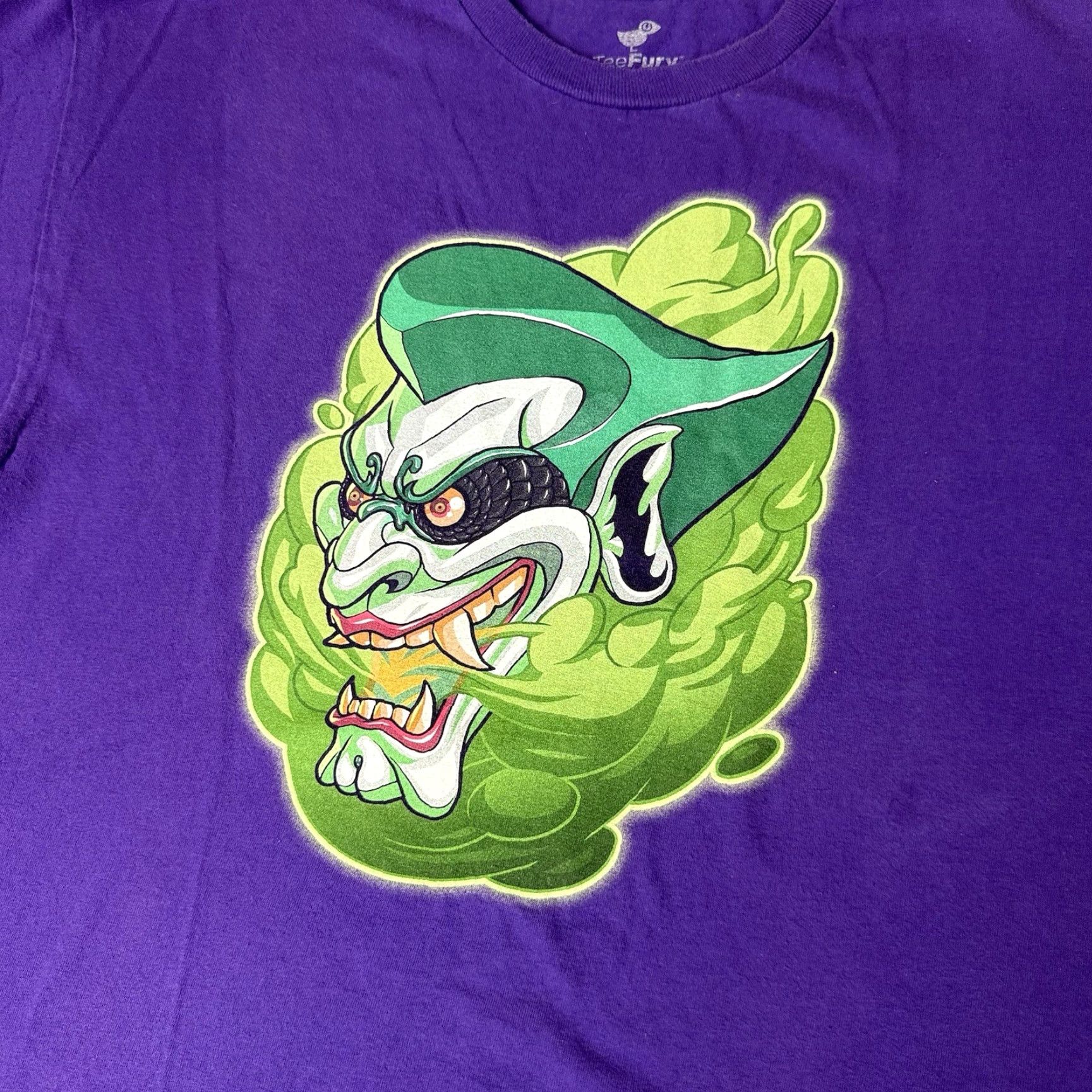 Vintage DC Comics Batman Joker T Shirt Adult Large Purple Graphic Tee Fury Rare Head Shirt Mens Size US L / EU 52-54 / 3 - 2 Thumbnail