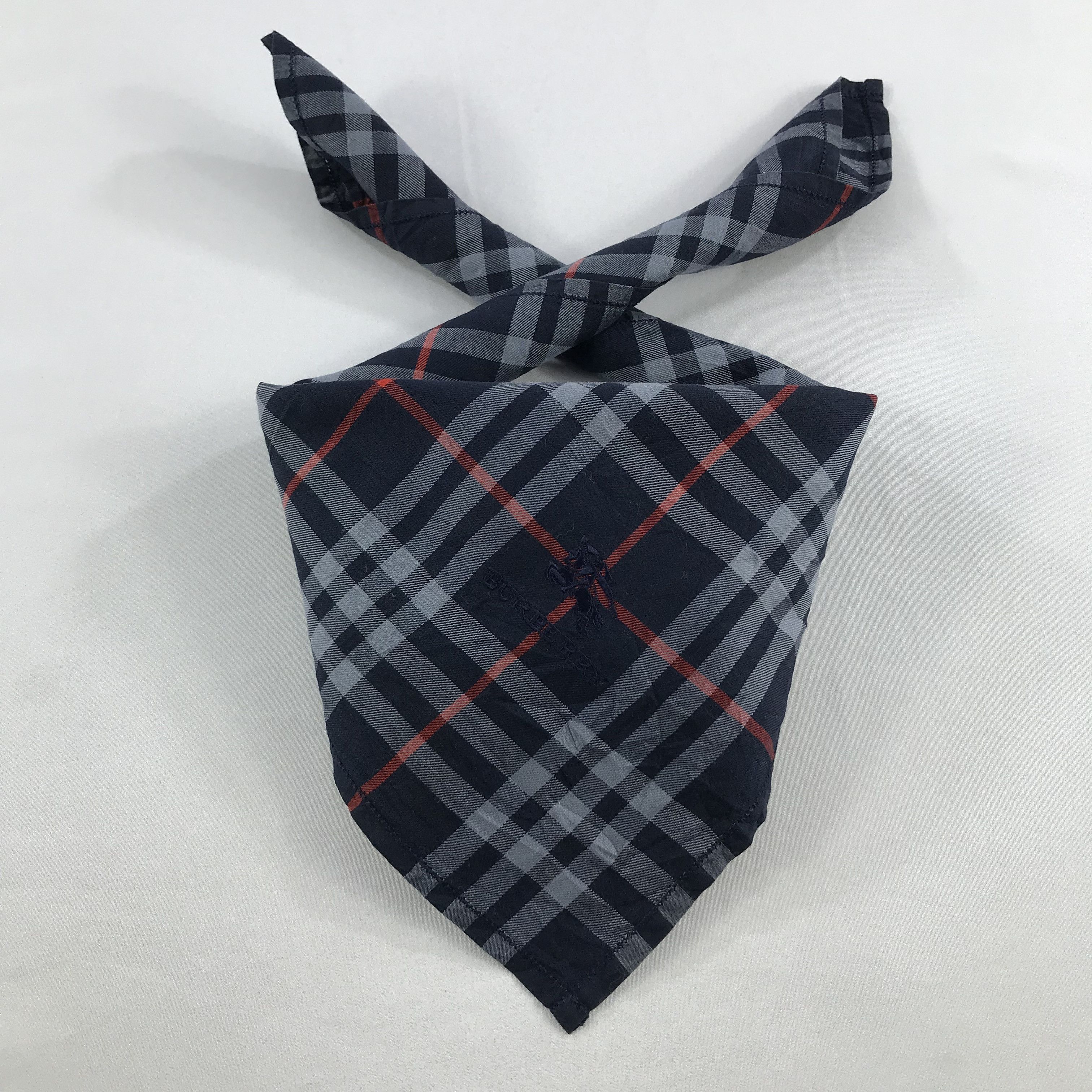 Burberry × Vintage Burberry Bandana / Handkerchief / Neckerchief - S2711 Size ONE SIZE - 3 Thumbnail