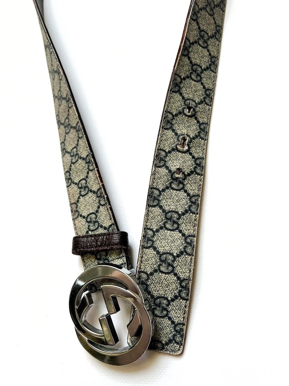 Gucci Vintage Gucci classic monogram belt Size ONE SIZE - 5 Thumbnail