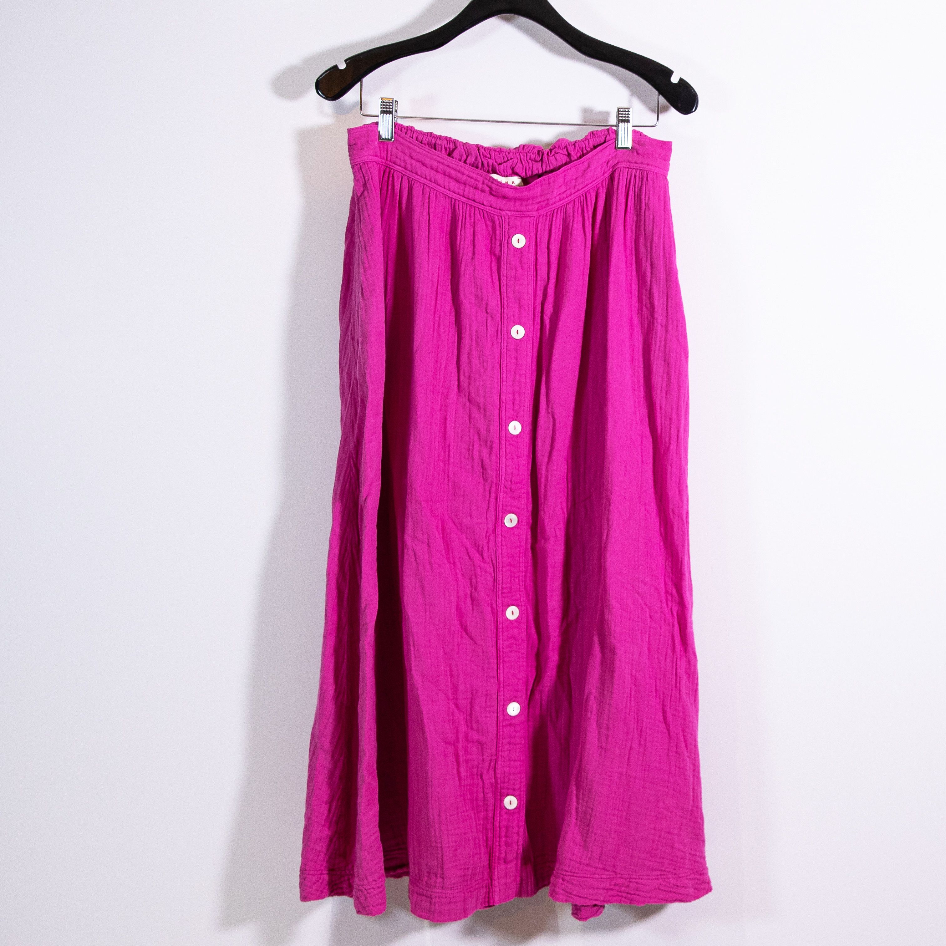 Xirena Xirena Cotton Textured Button Front Straight Size 34" / US 12 / IT 48 - 1 Thumbnail