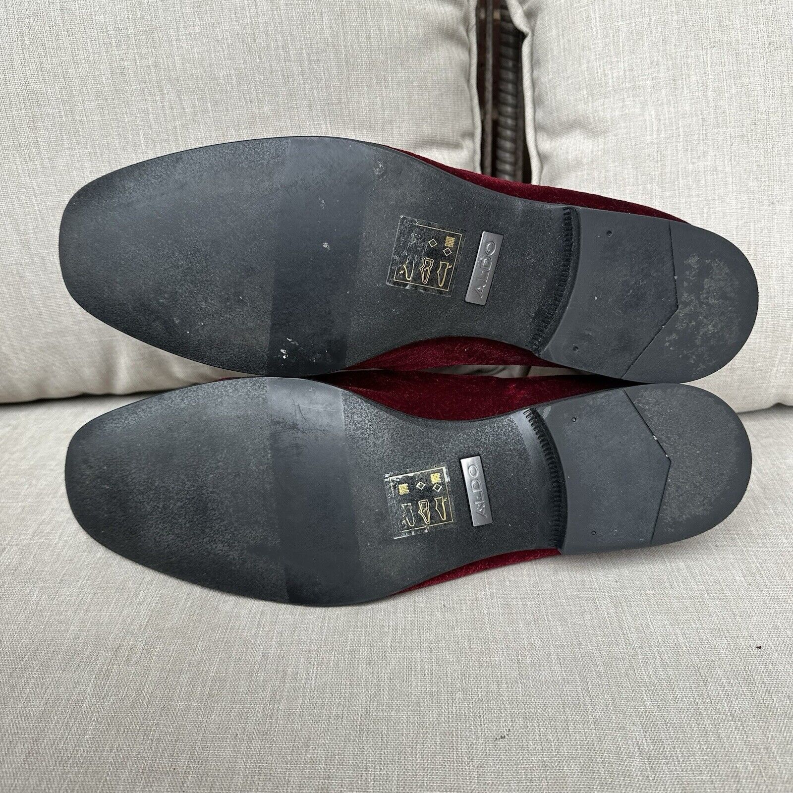 Aldo ALDO Y2K Men Dressy Red Burgundy Velvet Loafers Sz 12 Size US 12 / EU 45 - 11 Thumbnail