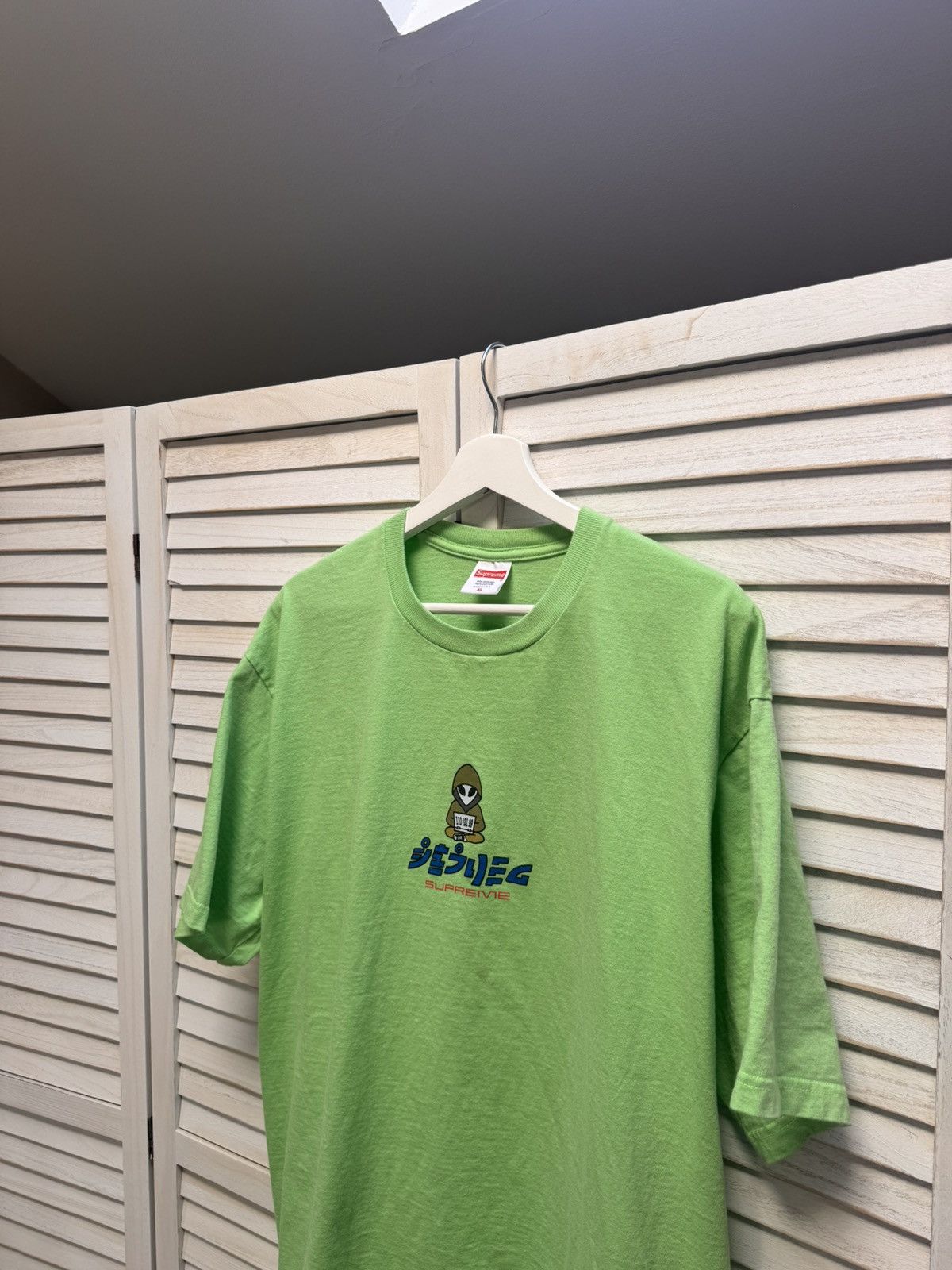 Supreme Men’s Casual Y2K Shirt Supreme Alien Tee Lime Size US XL / EU 56 / 4 - 8 Thumbnail