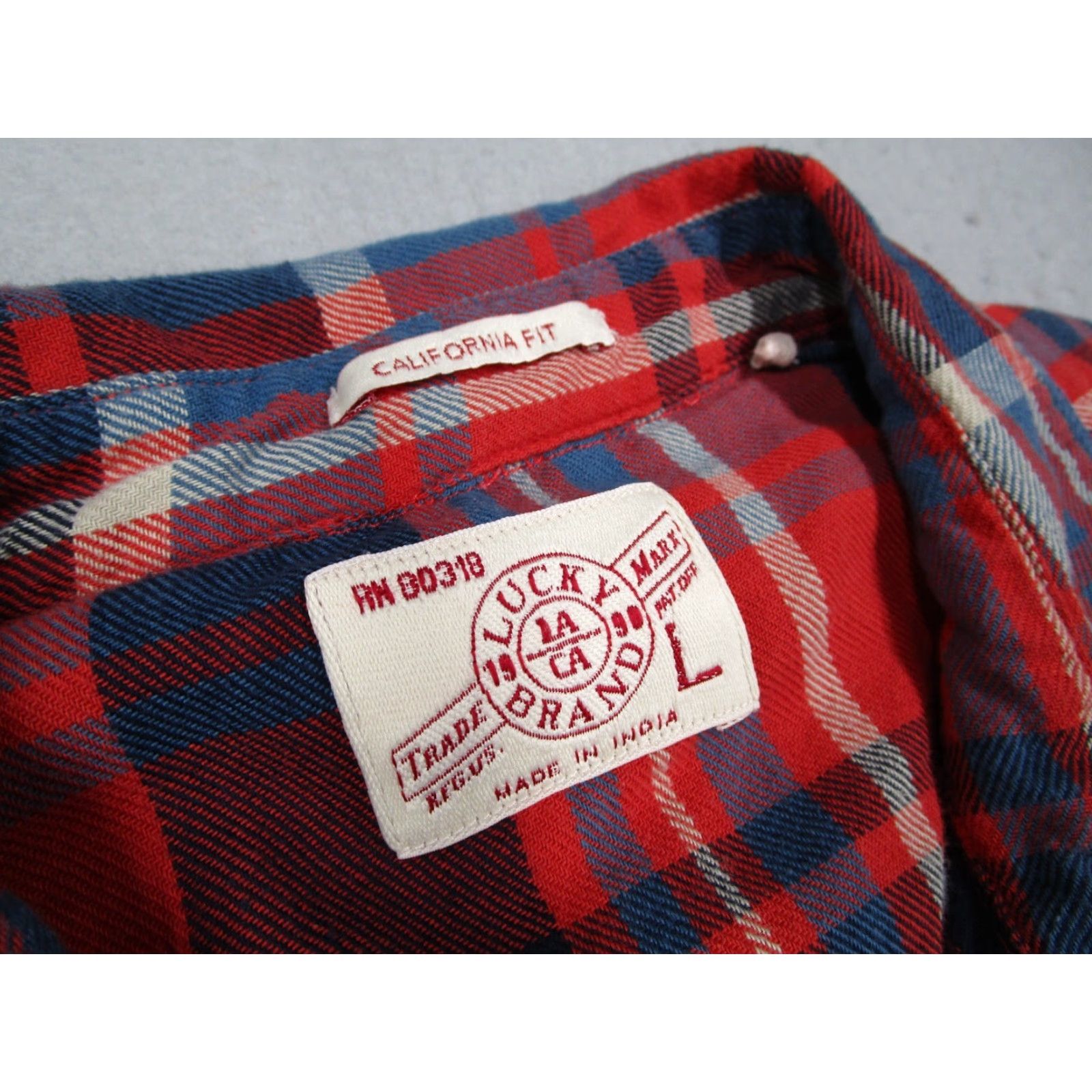 Lucky Brand Lucky Brand Shirt Men Red Check California Fit Pearl Snaps Western Button-Up Large Size US L / EU 52-54 / 3 - 3 Thumbnail