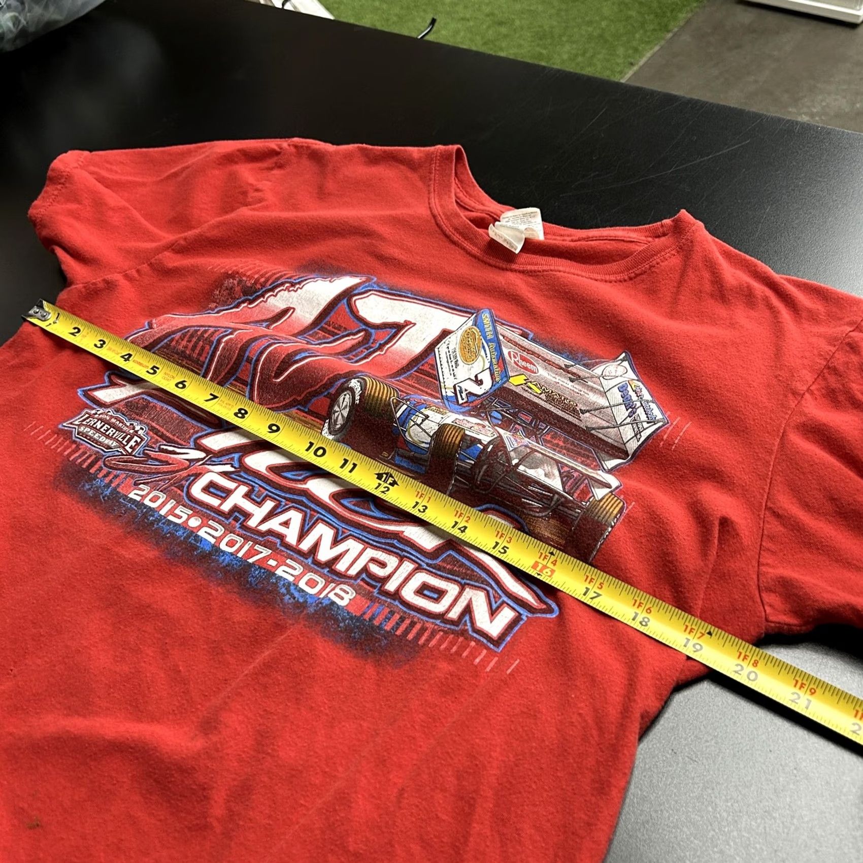 Gildan VINTAGE? AJ Flick Lernerville Speedway Gildan Shirt Mens Large Red Racing Graphic Tee Size US L / EU 52-54 / 3 - 7 Thumbnail