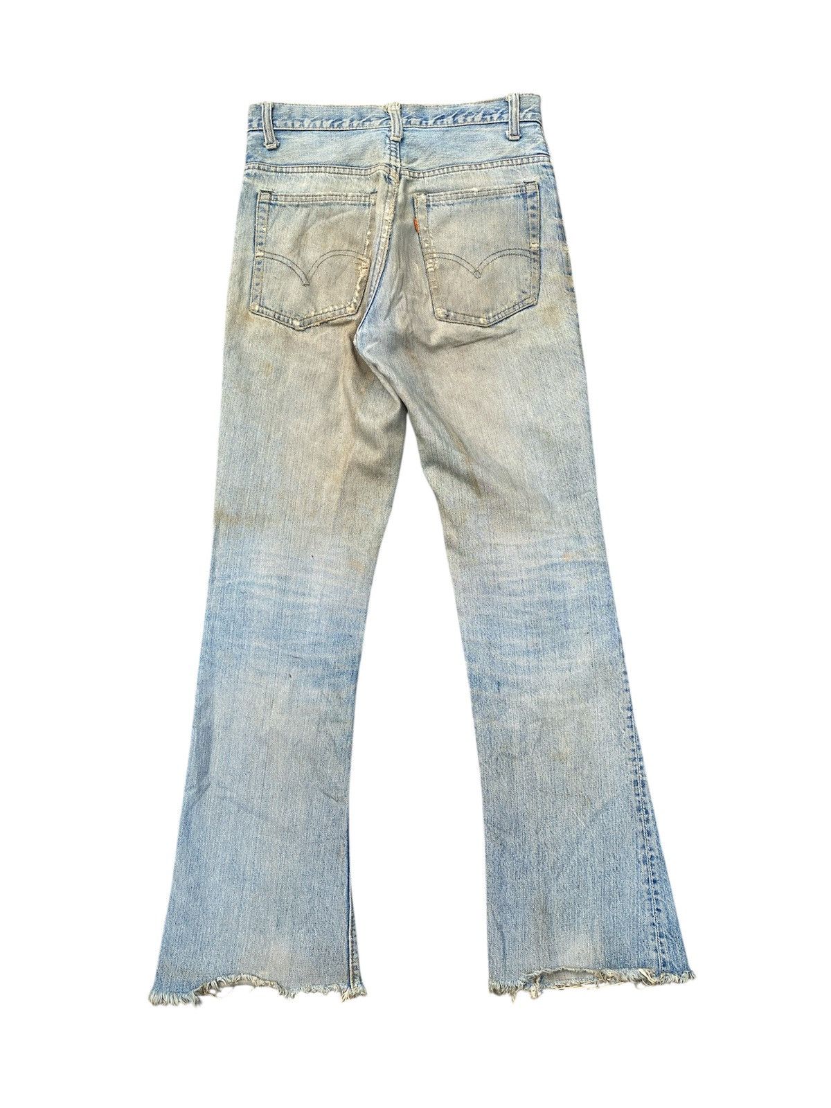 Vintage 60s Levis Orange Tab Capital E Distressed Flare Denim Size US 28 / EU 44 - 2 Thumbnail