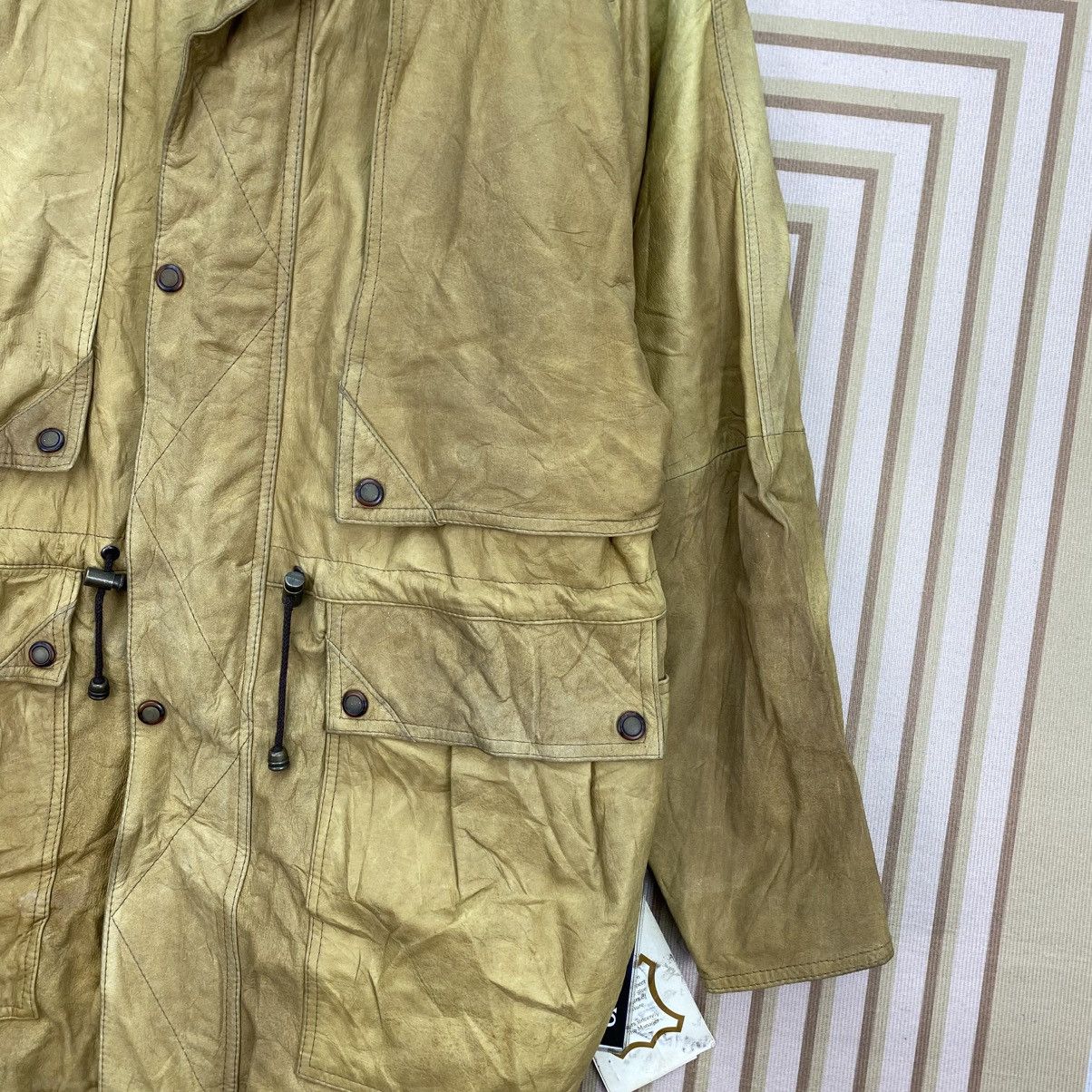 Jaded by Knight 🫶 vintage Knight Leather Field Jacket Checked Lining Size US S / EU 44-46 / 1 - 6 Thumbnail