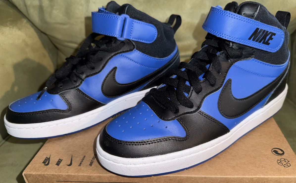 Nike Nike “Black Game Royal” Court Borough Mid 2 sneakers, GS NEW Size US 6.5 / EU 39-40 - 1 Thumbnail