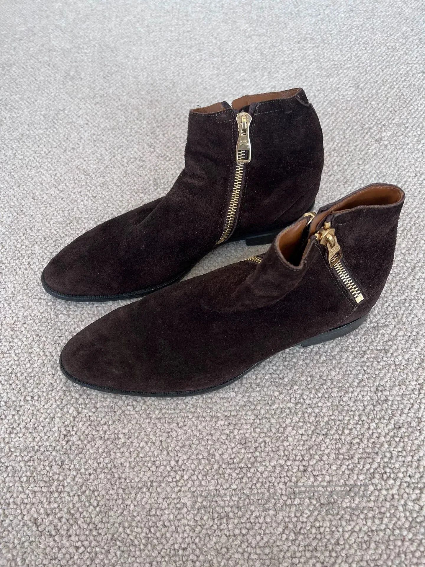 Louis Vuitton louis vuitton brown suede ankle boots. Size US 10 / EU 43 - 1 Thumbnail