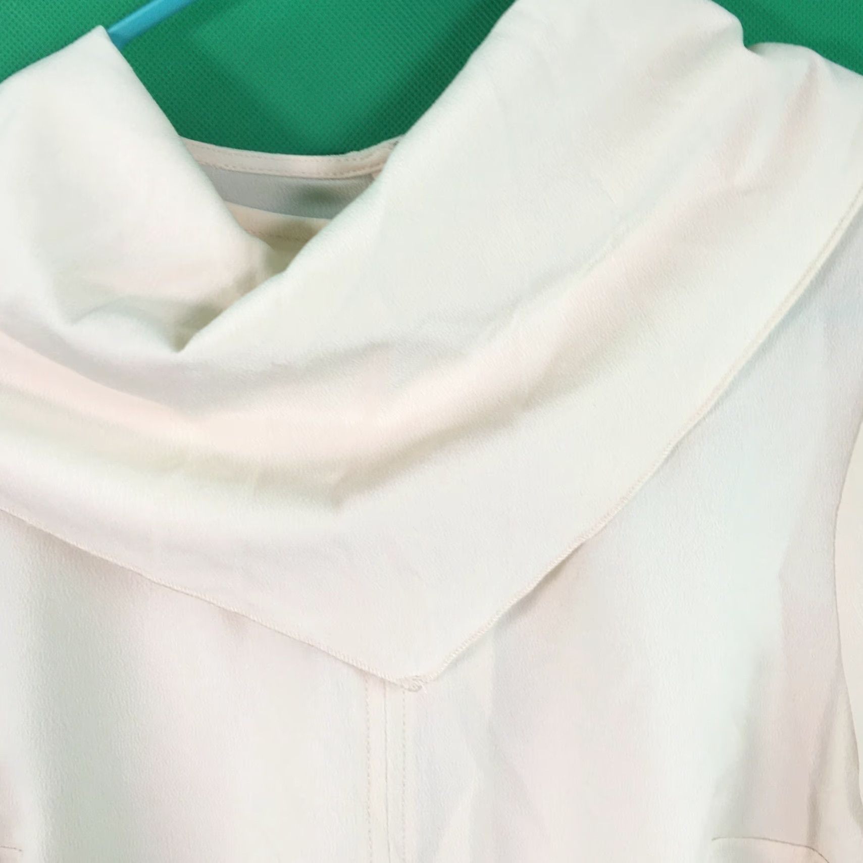 Vintage WHO WHAT WEAR Womens Blouse Long Sleeve Scarf Neck White Chiffon Size XS Casual Size XS / US 0-2 / IT 36-38 - 6 Thumbnail