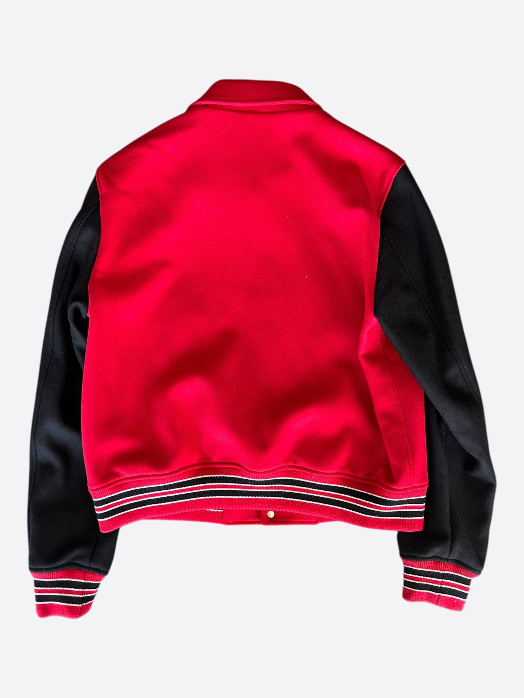 Amiri Amiri Red & Black Chicago Exclusive Bones Varsity Jacket Size US M / EU 48-50 / 2 - 2 Thumbnail