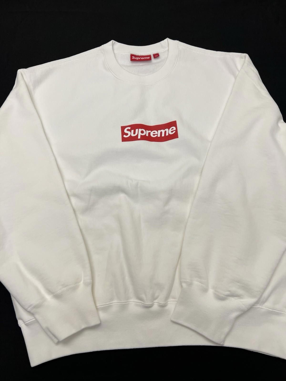 Supreme SS25 Supreme Washed Box Logo Crewneck White L Large Size US L / EU 52-54 / 3 - 2 Thumbnail