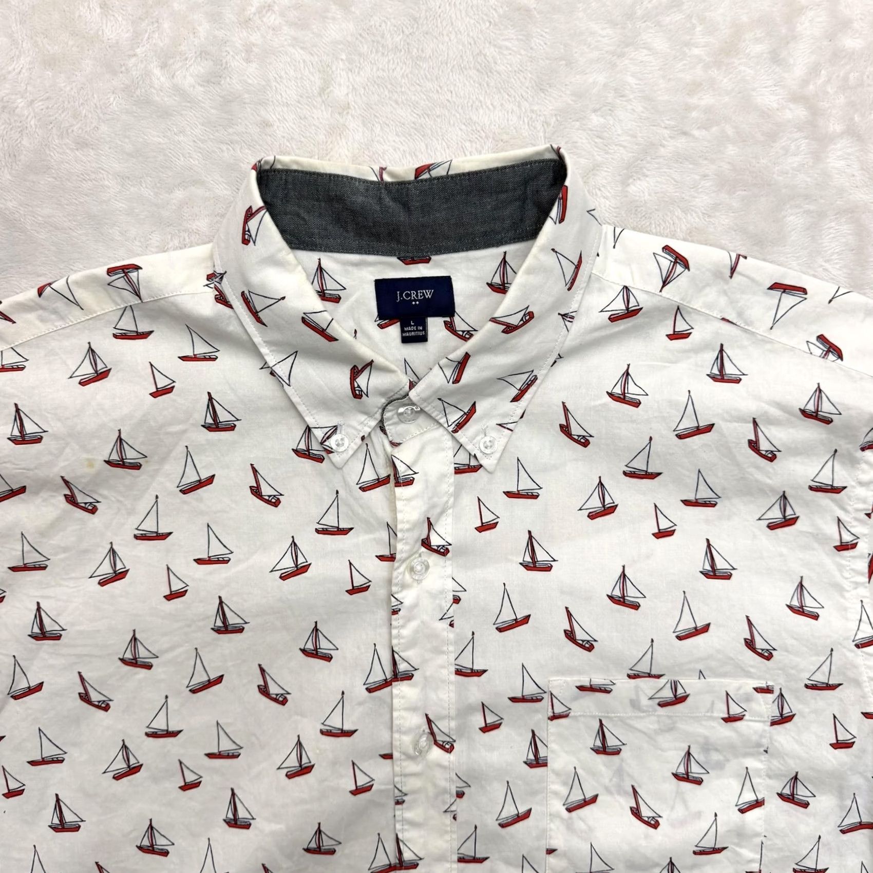J.Crew J.Crew Shirt Mens Large White Sailboat Print Button-Down Beach Nautical AOP Shirt Shirt Mens Large White Sailboat Print Button-Down Beach Nautical AOP Size US L / EU 52-54 / 3 - 2 Thumbnail