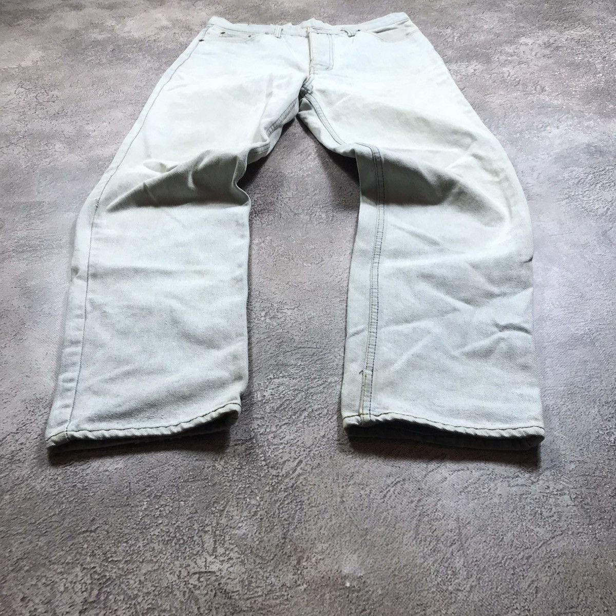 Vintage Vintage 90s Levis Baggy Faded Black Distressed Jeans Punk 34 Size US 34 / EU 50 - 1 Thumbnail
