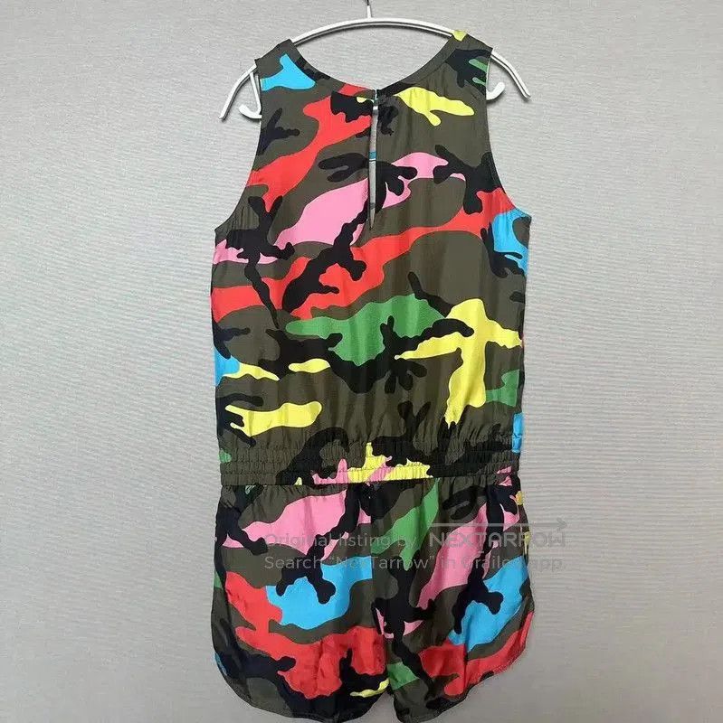 Valentino Valentino Colorful Camo Silk Summer Dress . Size M / US 6-8 / IT 42-44 - 2 Thumbnail