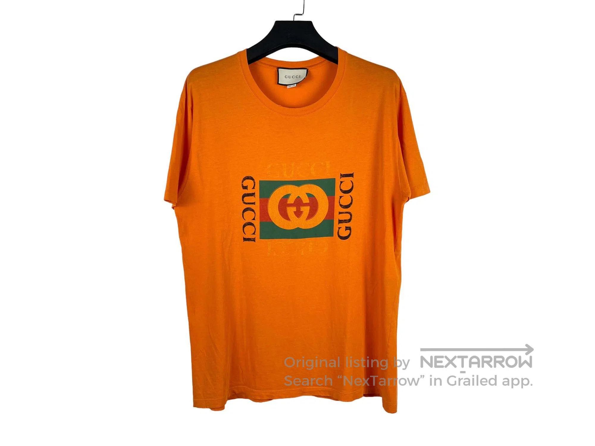 Gucci Guicci Orange Classic Double G Belt Pattern Destroyed Shor Size US L / EU 52-54 / 3 - 1 Thumbnail